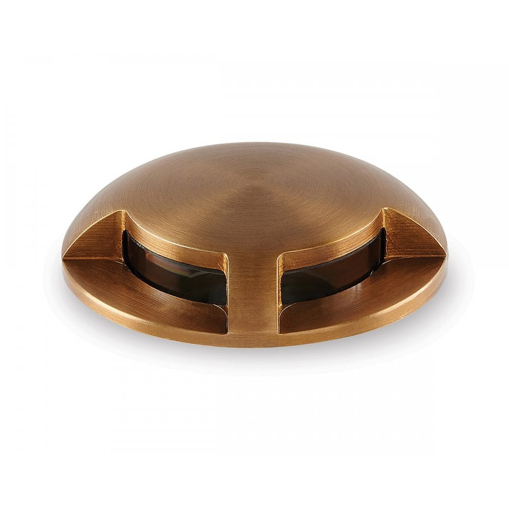 Collingwood GL100 1W Mini LED Ground Light - Antique Brass - 2 Facets/1 Direction - Low Voltage