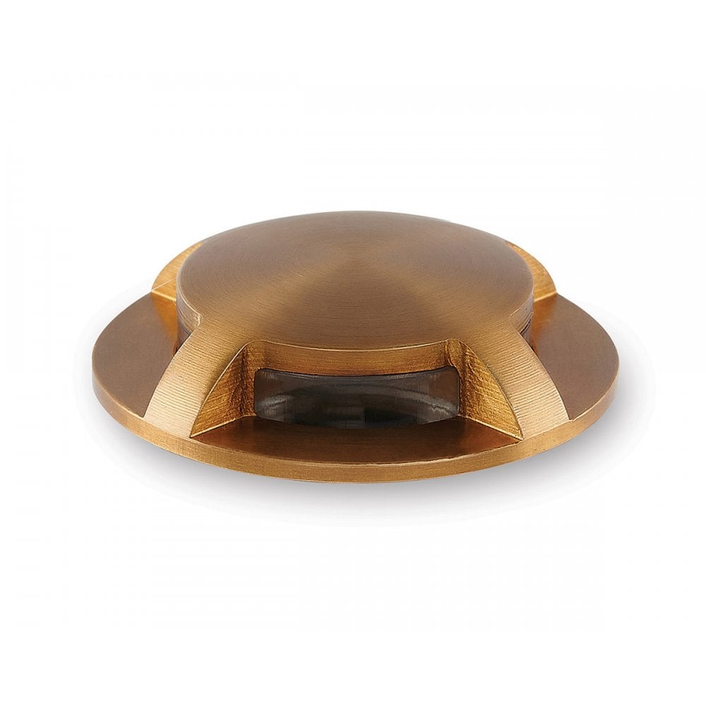 Collingwood GL100 1W Mini LED Ground Light - Antique Brass - 4 Facets - Low Voltage