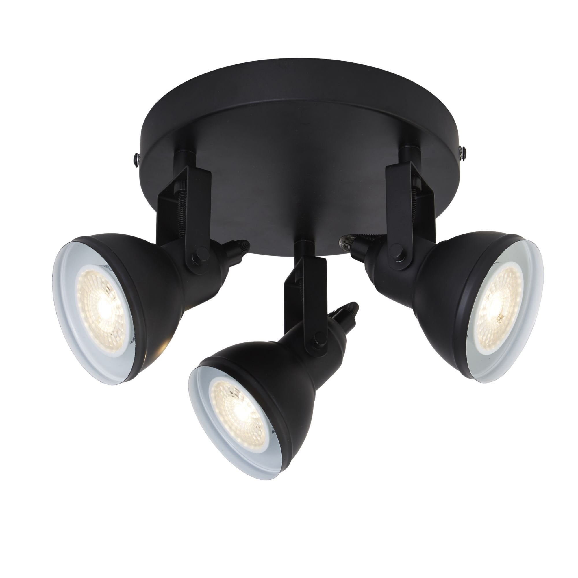 Searchlight Fielding 3 Light Round Spotlight - Black