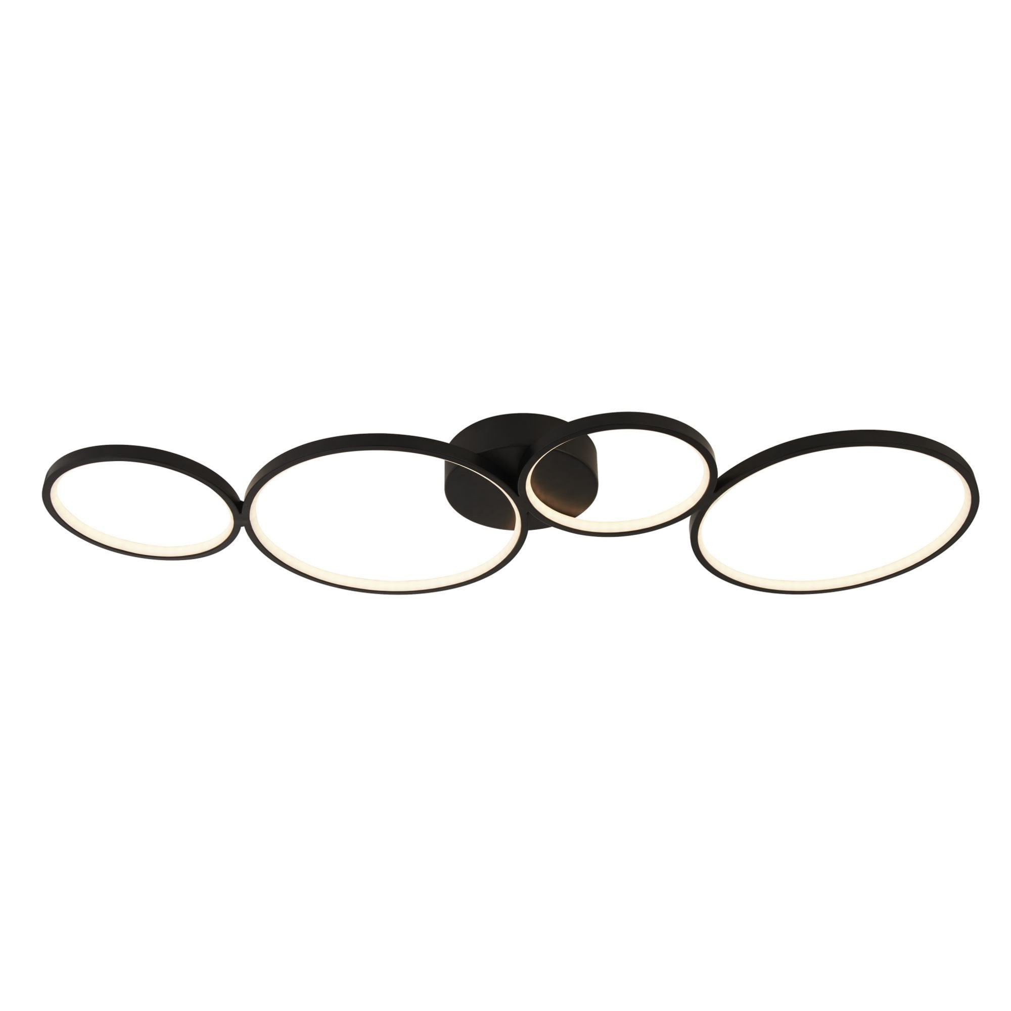 Searchlight Cantsfield 4 Light LED Ring Flush Ceiling Light - Matt Black