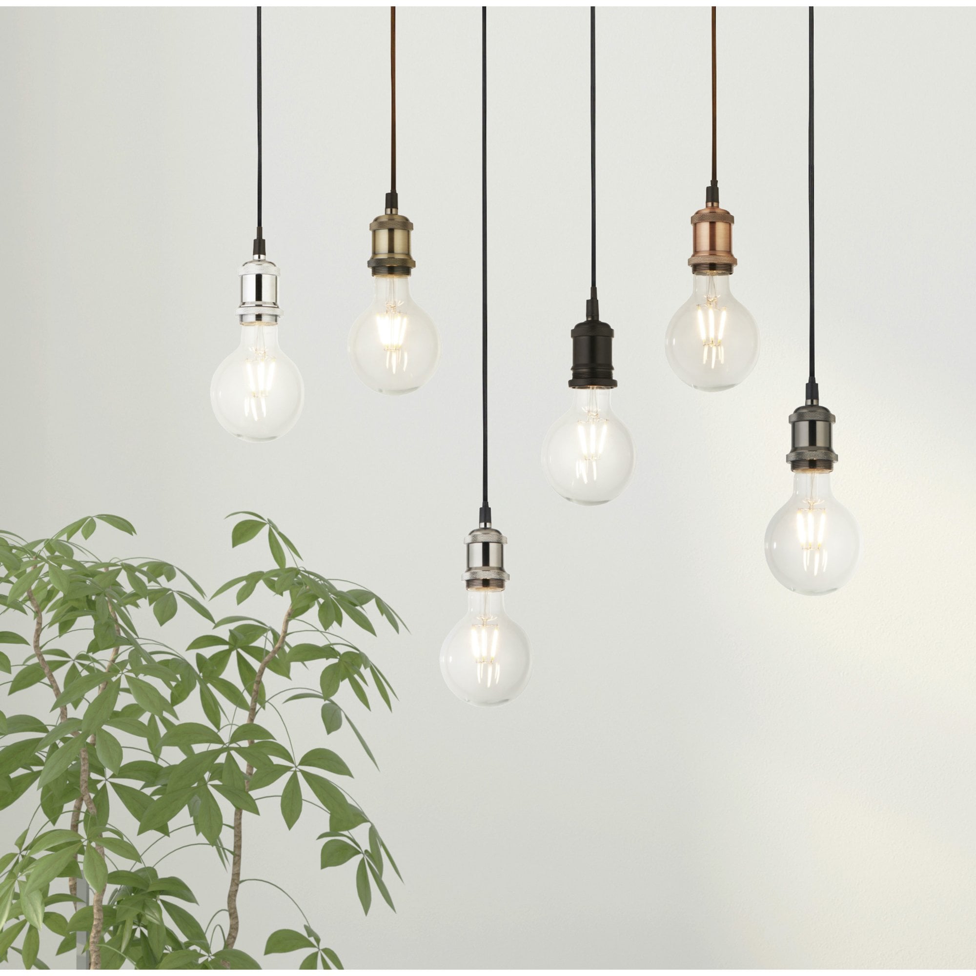 Searchlight Talbot 1 Light Textile Cable Suspension - Black