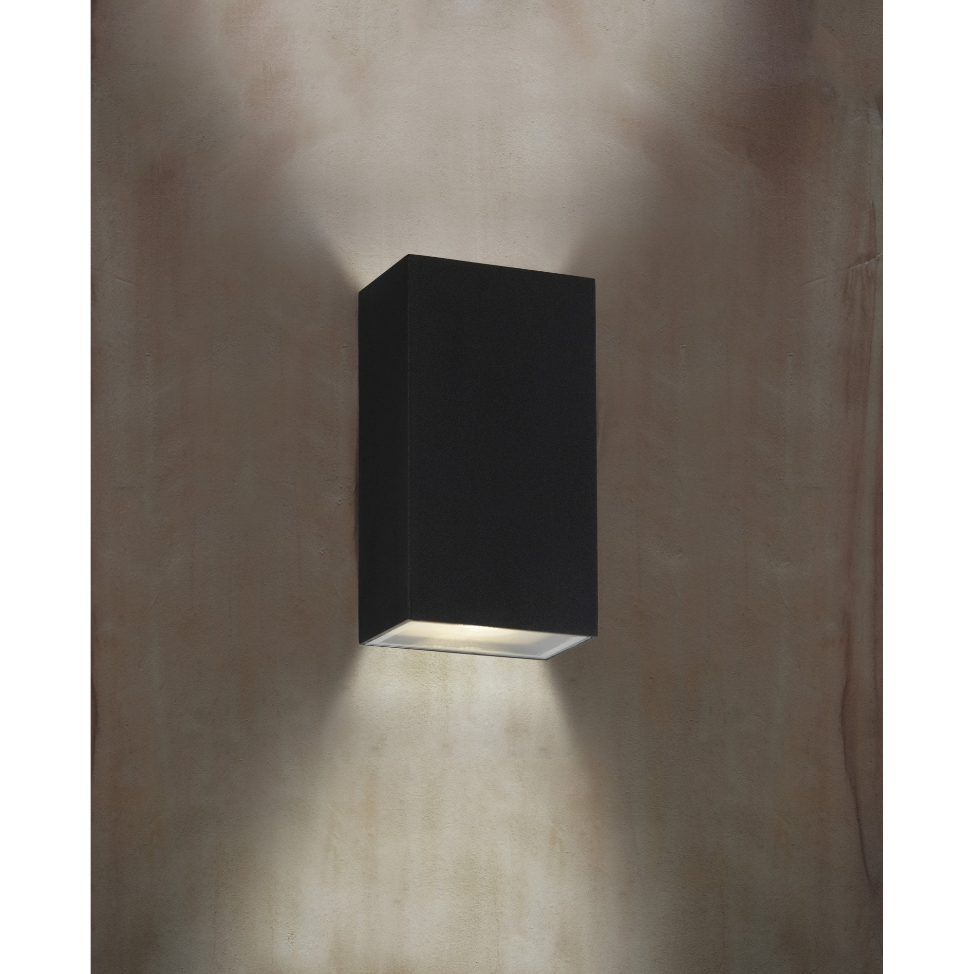 Searchlight Solway LED Outdoor Up/DownWall Light - Black Aluminium - IP44