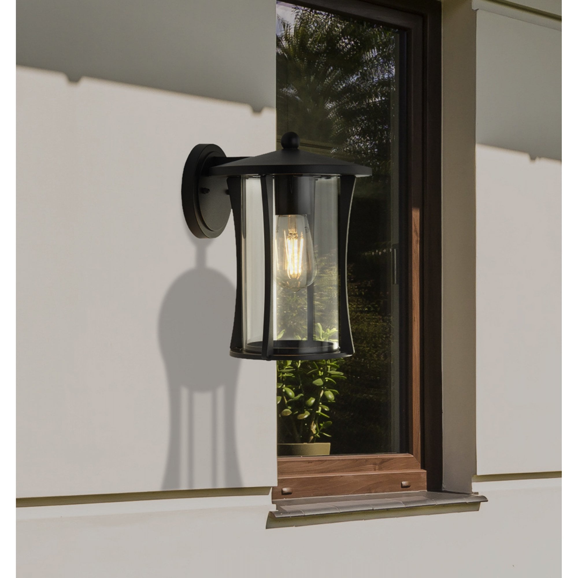 Searchlight Page Outdoor Wall/Porch Light - Black - IP44