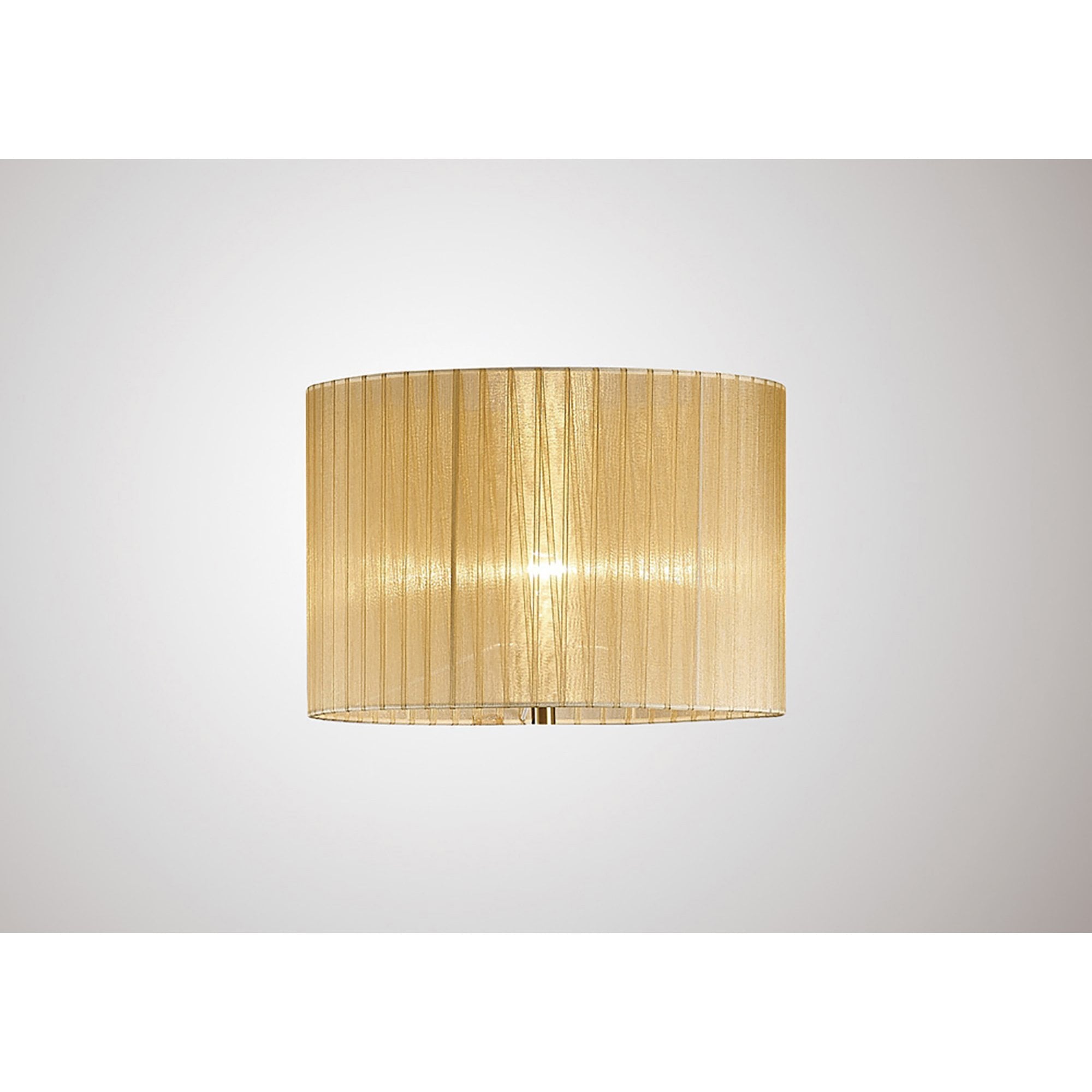 Diyas ILS31721 Florence Round Organza Shade - Soft Bronze 38cm Suitable For Floor Lamp - Shade Only