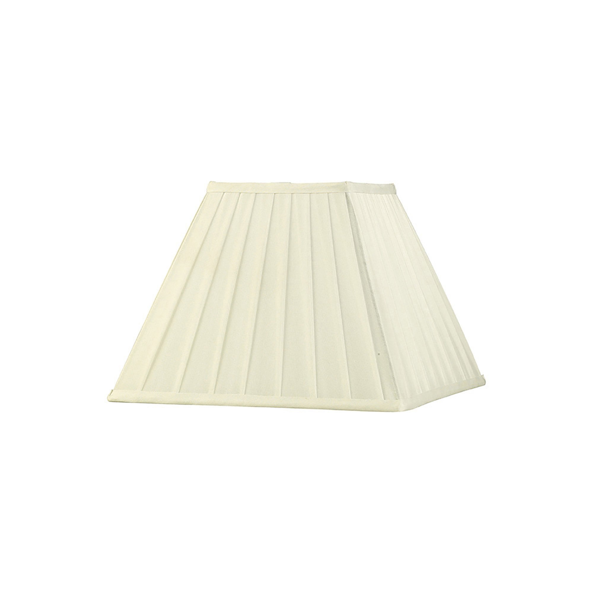 Diyas ILS20228 Leela Square Pleated Fabric Shade - Ivory 15/30cm - Shade Only