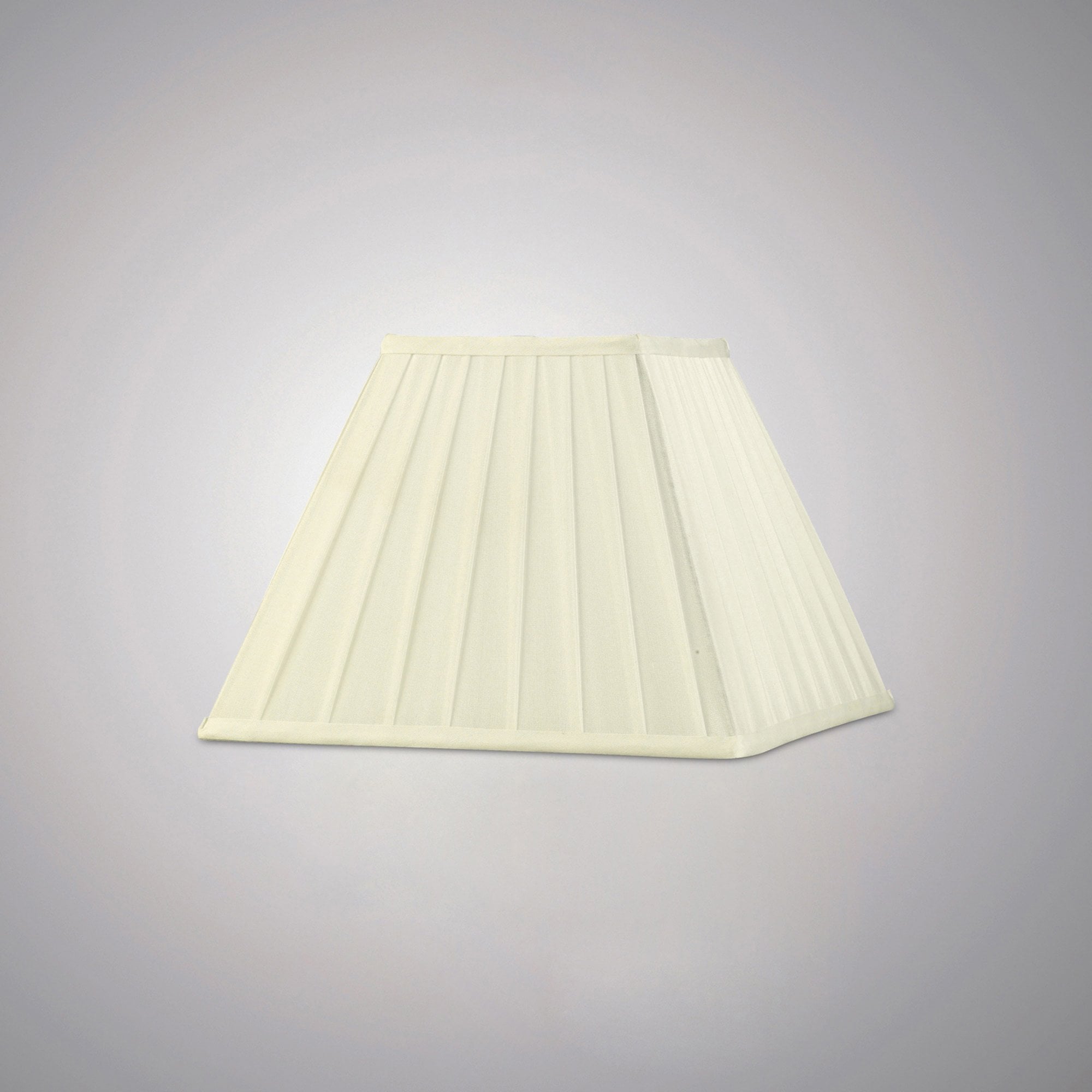 Diyas ILS20228 Leela Square Pleated Fabric Shade - Ivory 15/30cm - Shade Only