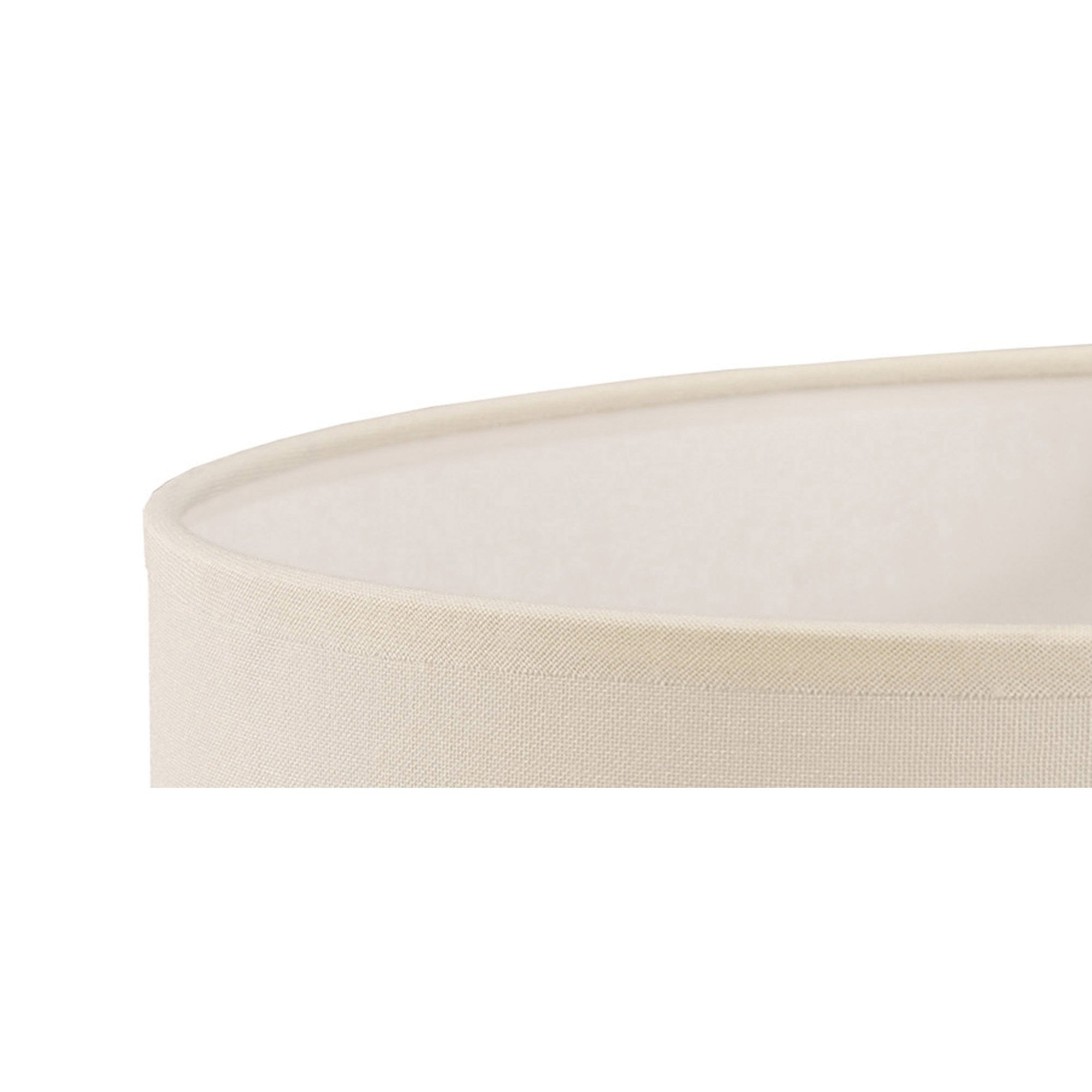 Diyas ILS20293 Victoria Round Fabric Shade - Ivory Cream 40cm - Shade Only