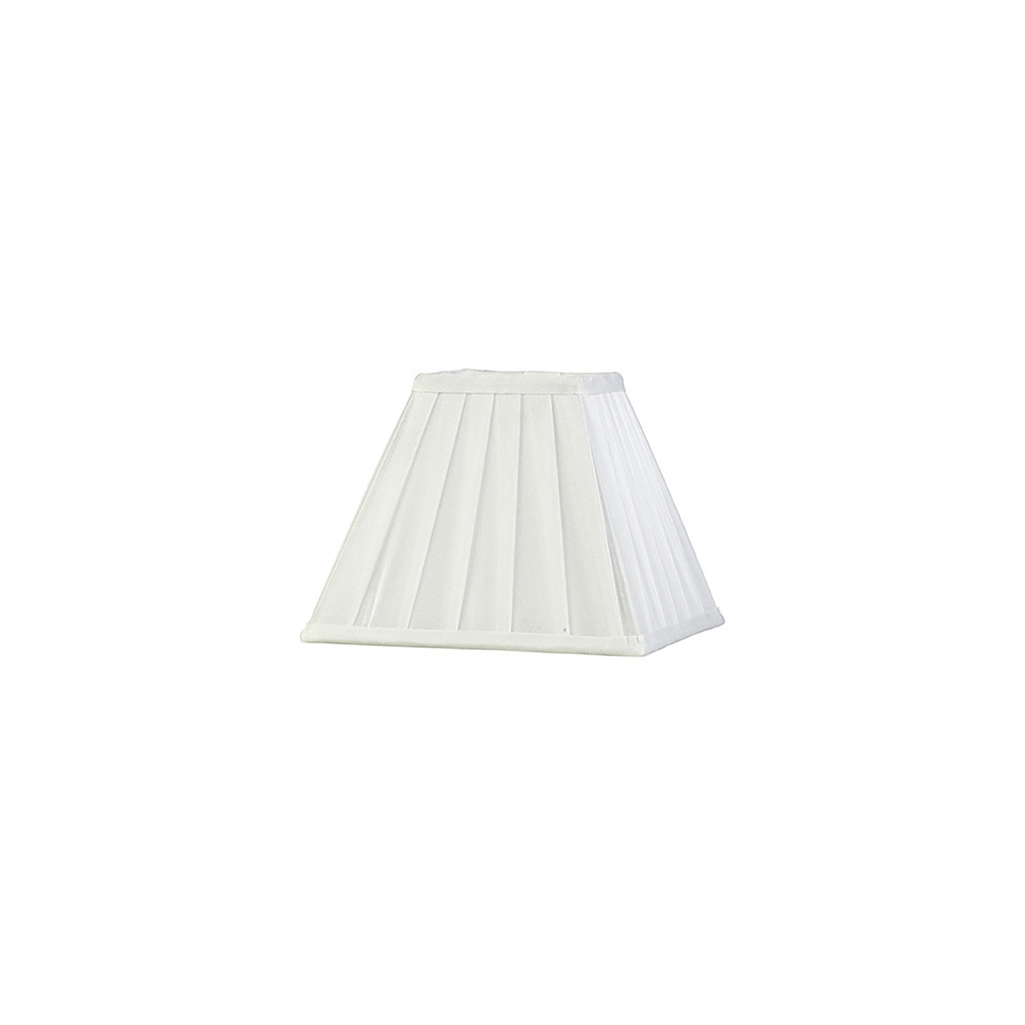 Diyas ILS20231 Leela Square Pleated Fabric Shade - White 10/20cm - Shade Only