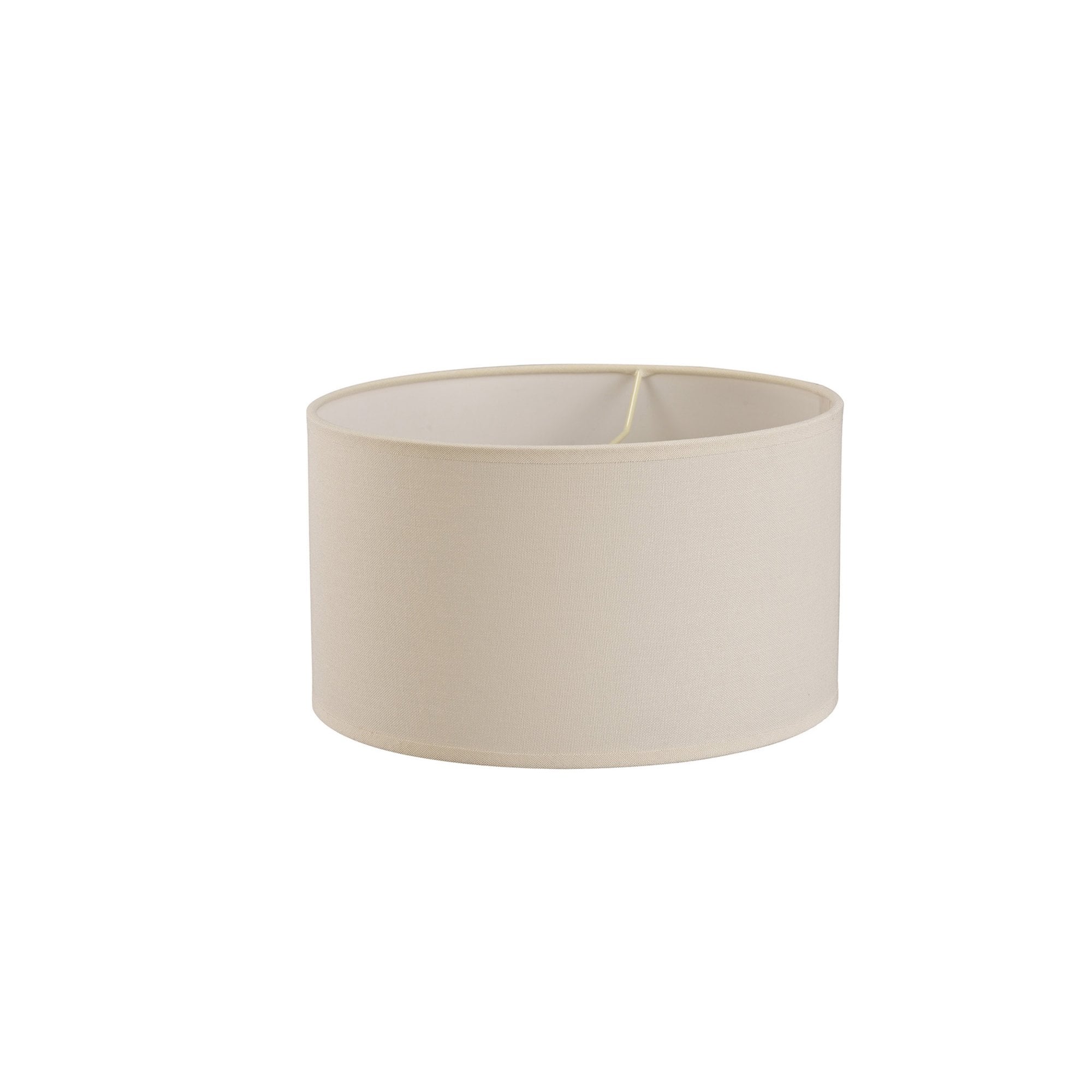 Diyas ILS20292 Victoria Round Fabric Shade - Ivory Cream 30cm - Shade Only