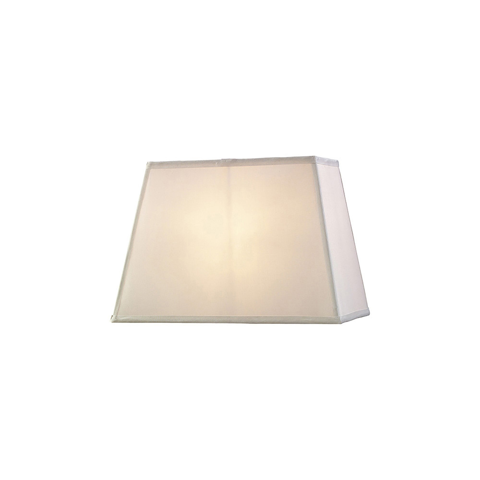 Diyas ILS20286 Maxine Rectangular Plain Fabric Shade -, 16/23cm, White - Shade Only