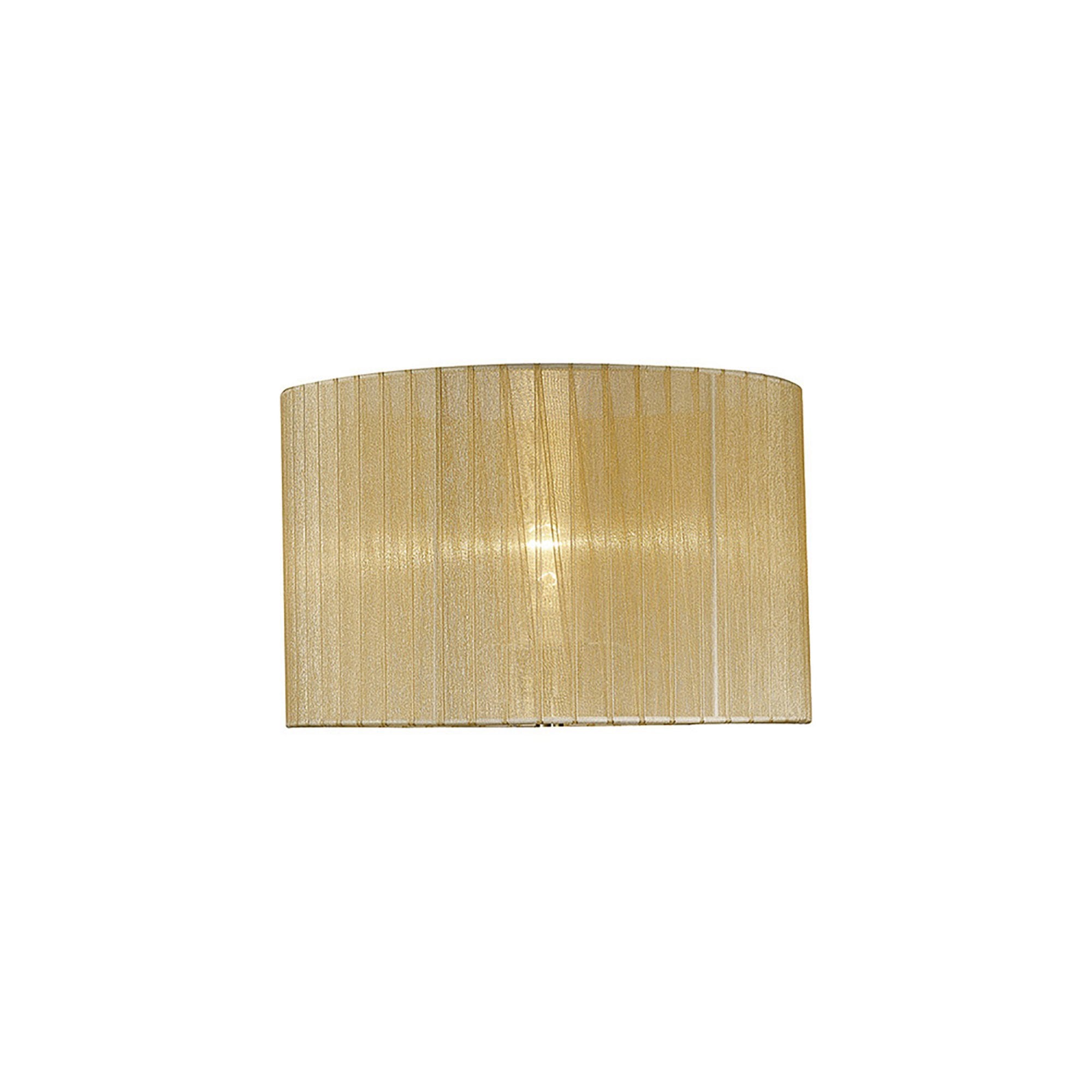 Diyas ILS31720 Florence Round Organza Shade - Soft Bronze 36cm, Suitable For Table Lamp - Shade Only
