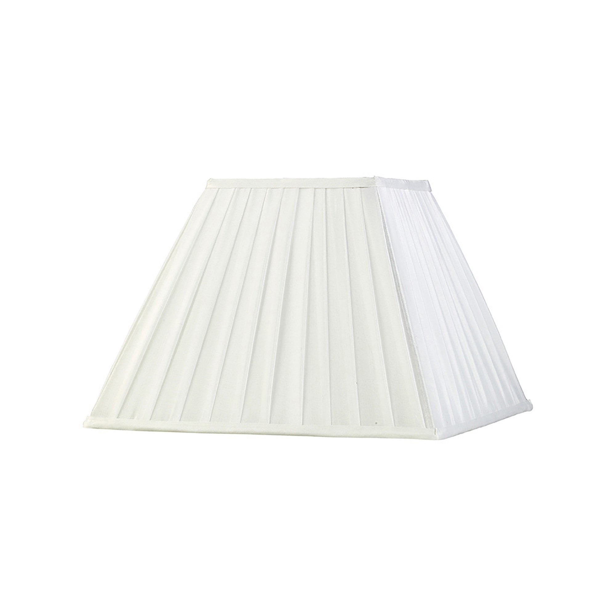 Diyas ILS20234 Leela Square Pleated Fabric Shade - White 17.5/35cm - Shade Only
