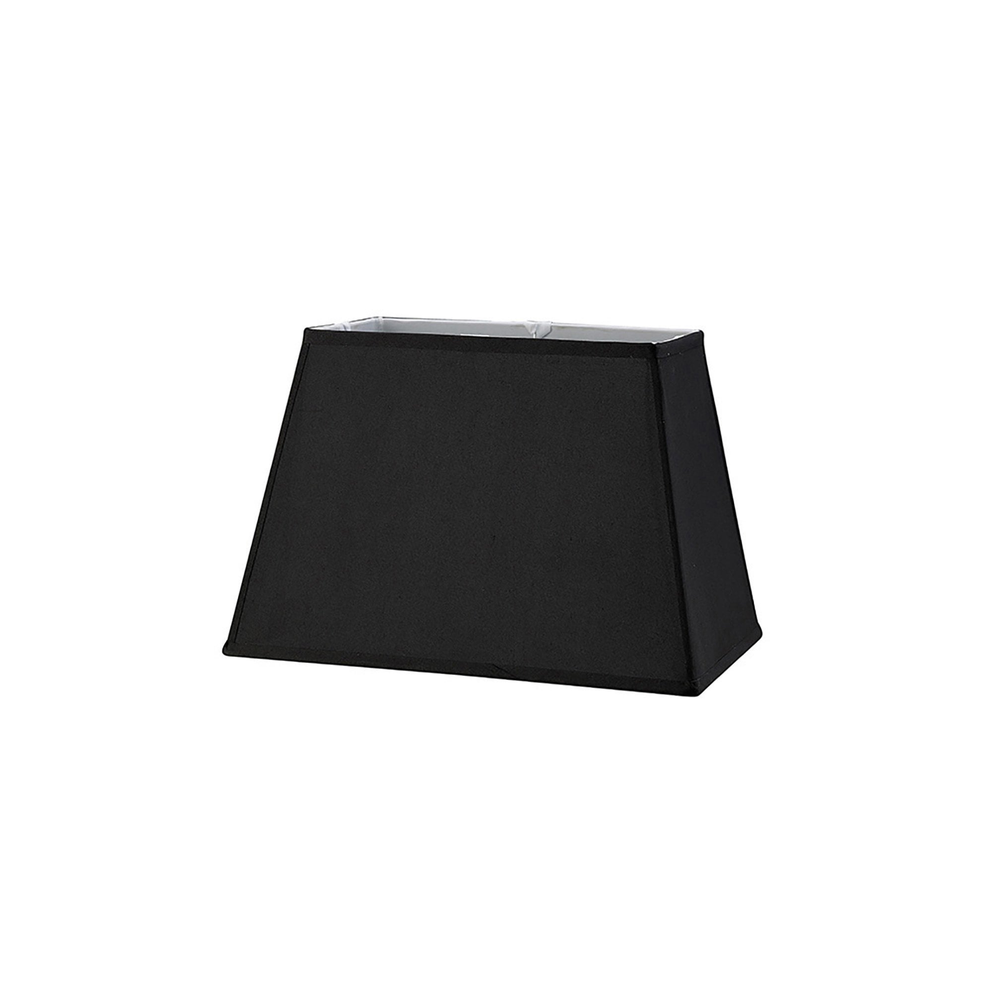 Diyas ILS20285 Maxine Rectangular Plain Fabric Shade -, 16/23cm, Black - Shade Only