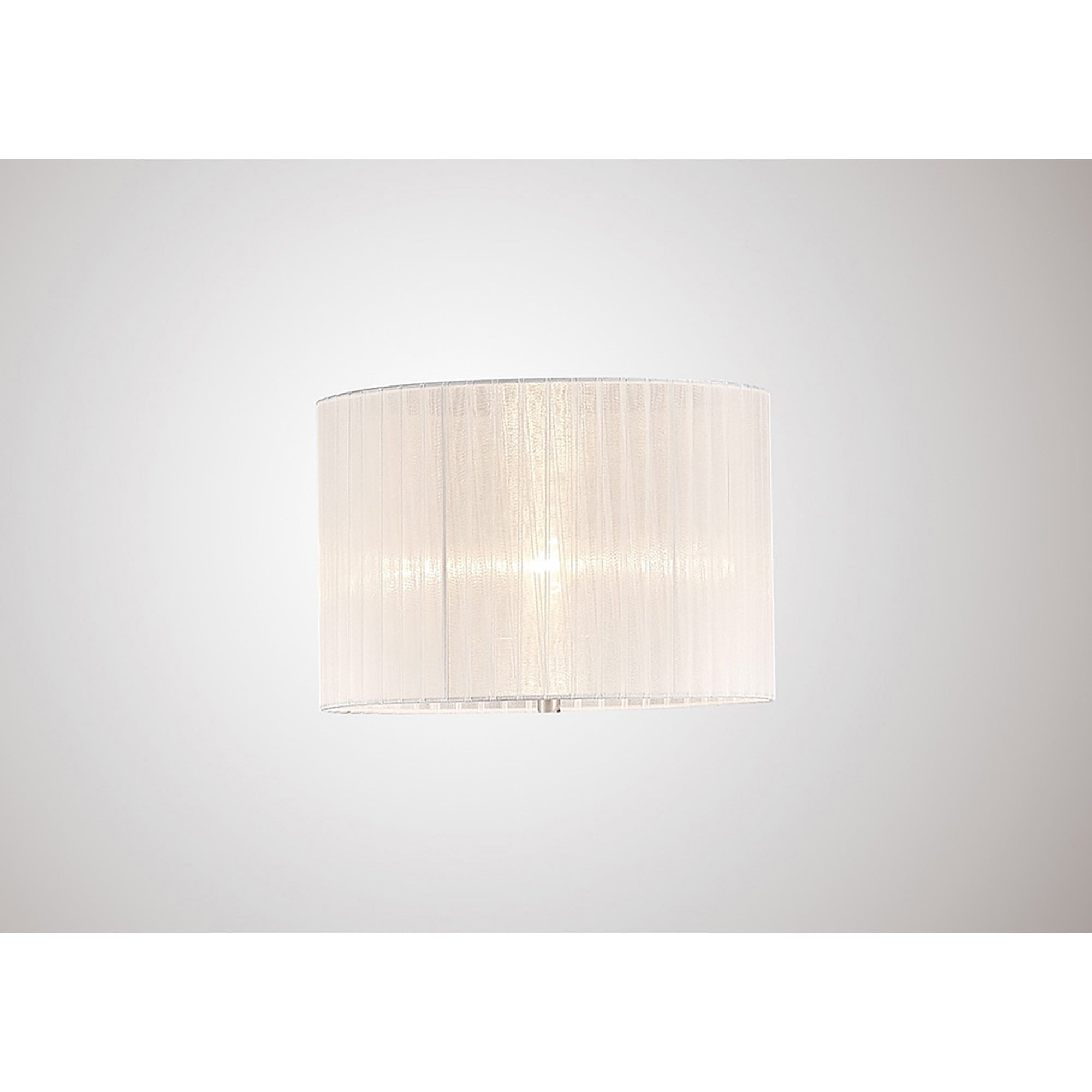 Diyas ILS31530 Florence Round Organza Shade - Cream 36cm Suitable For Table Lamp - Shade Only