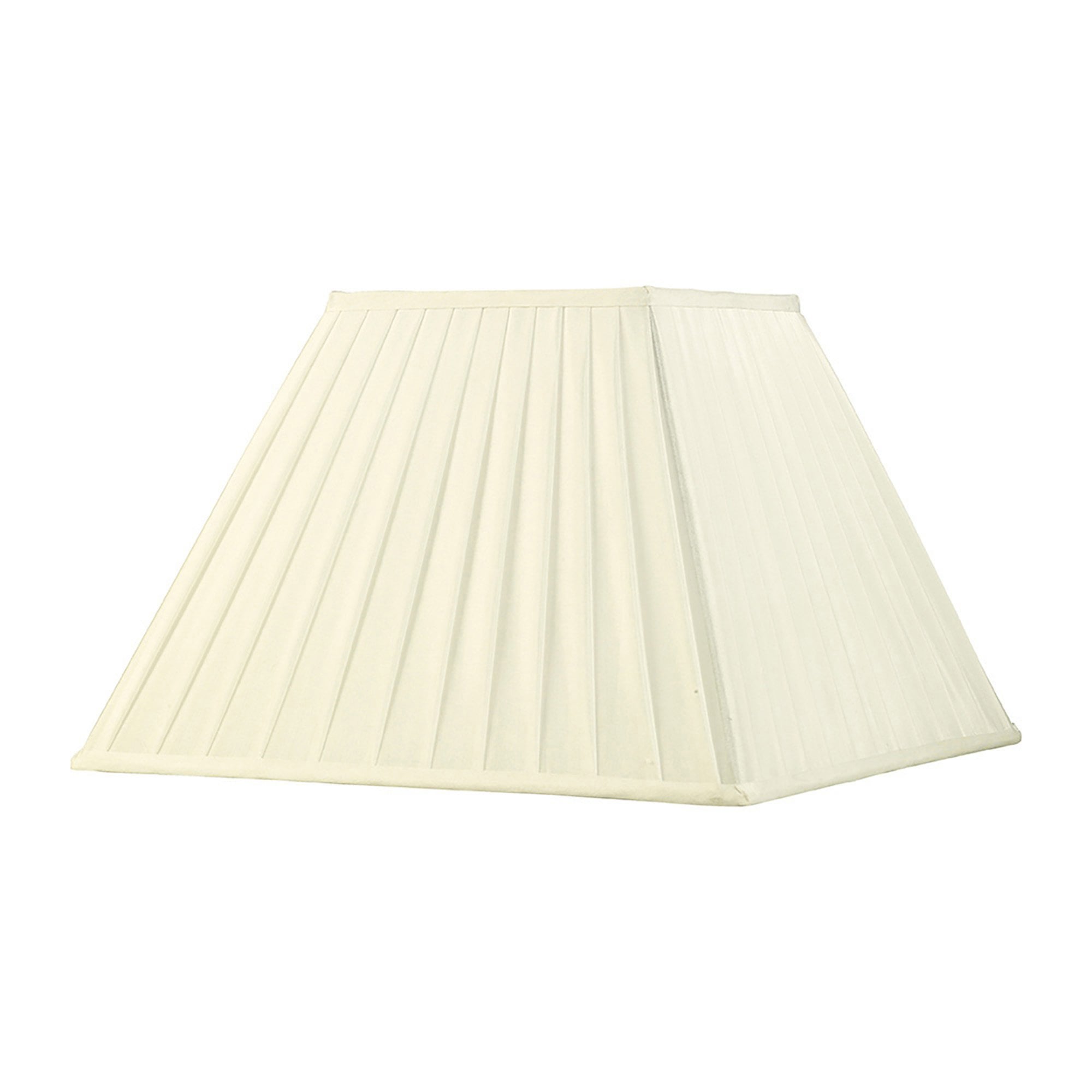Diyas ILS20230 Leela Square Pleated Fabric Shade - Ivory 20/40cm - Shade Only