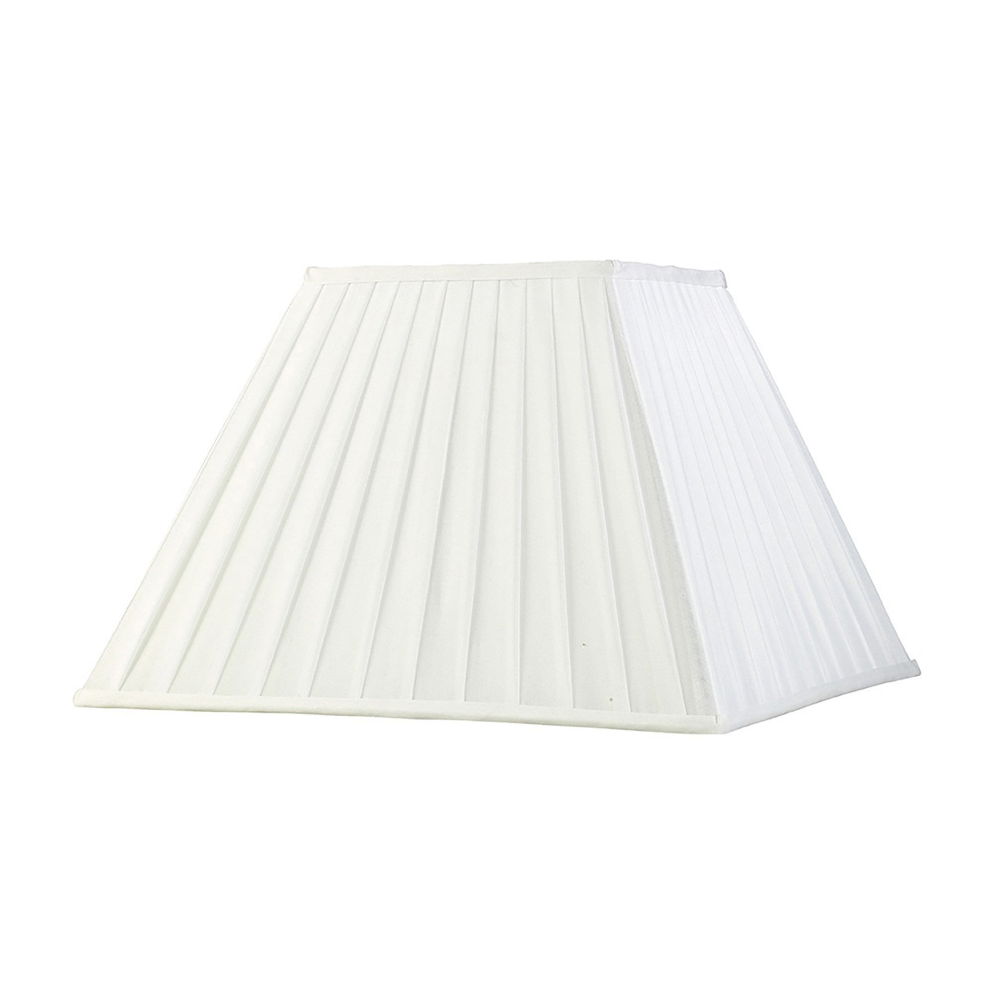 Diyas ILS20235 Leela Square Pleated Fabric Shade - White 20/40cm - Shade Only