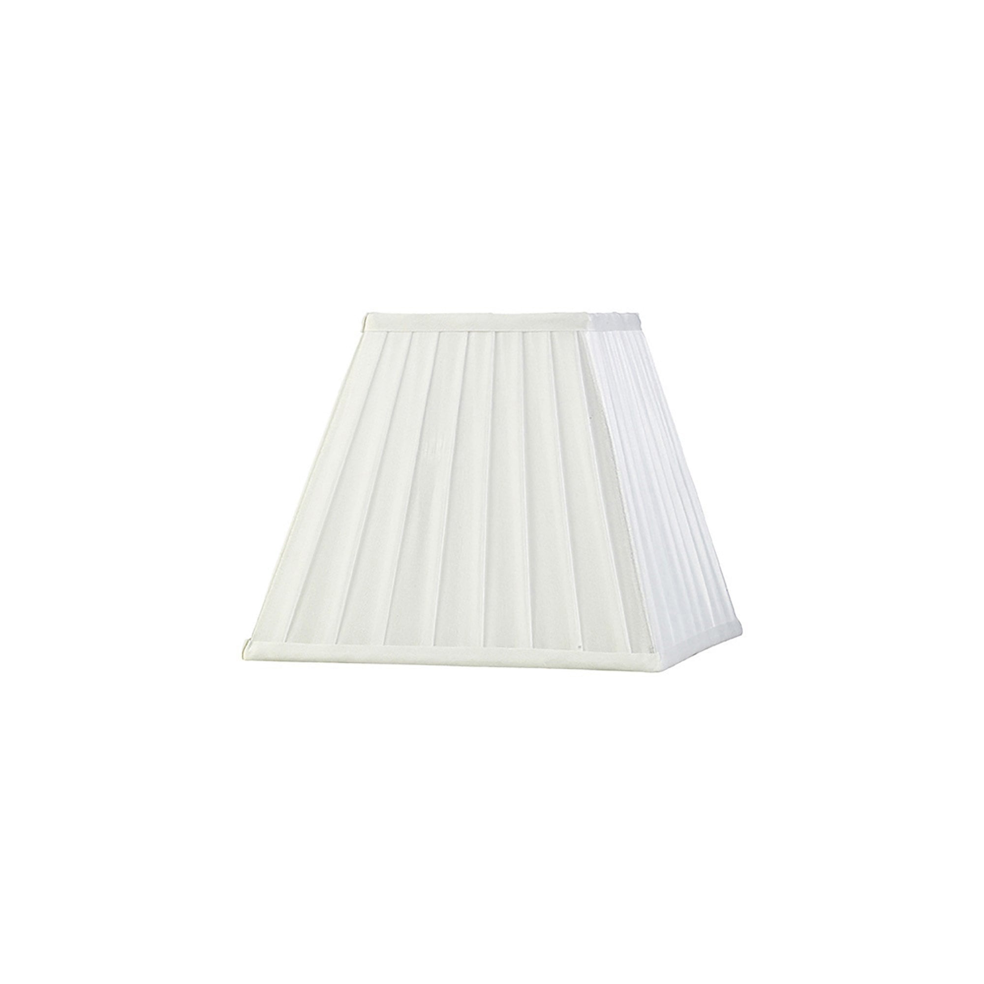 Diyas ILS20232 Leela Square Pleated Fabric Shade - White 13.8/25cm - Shade Only