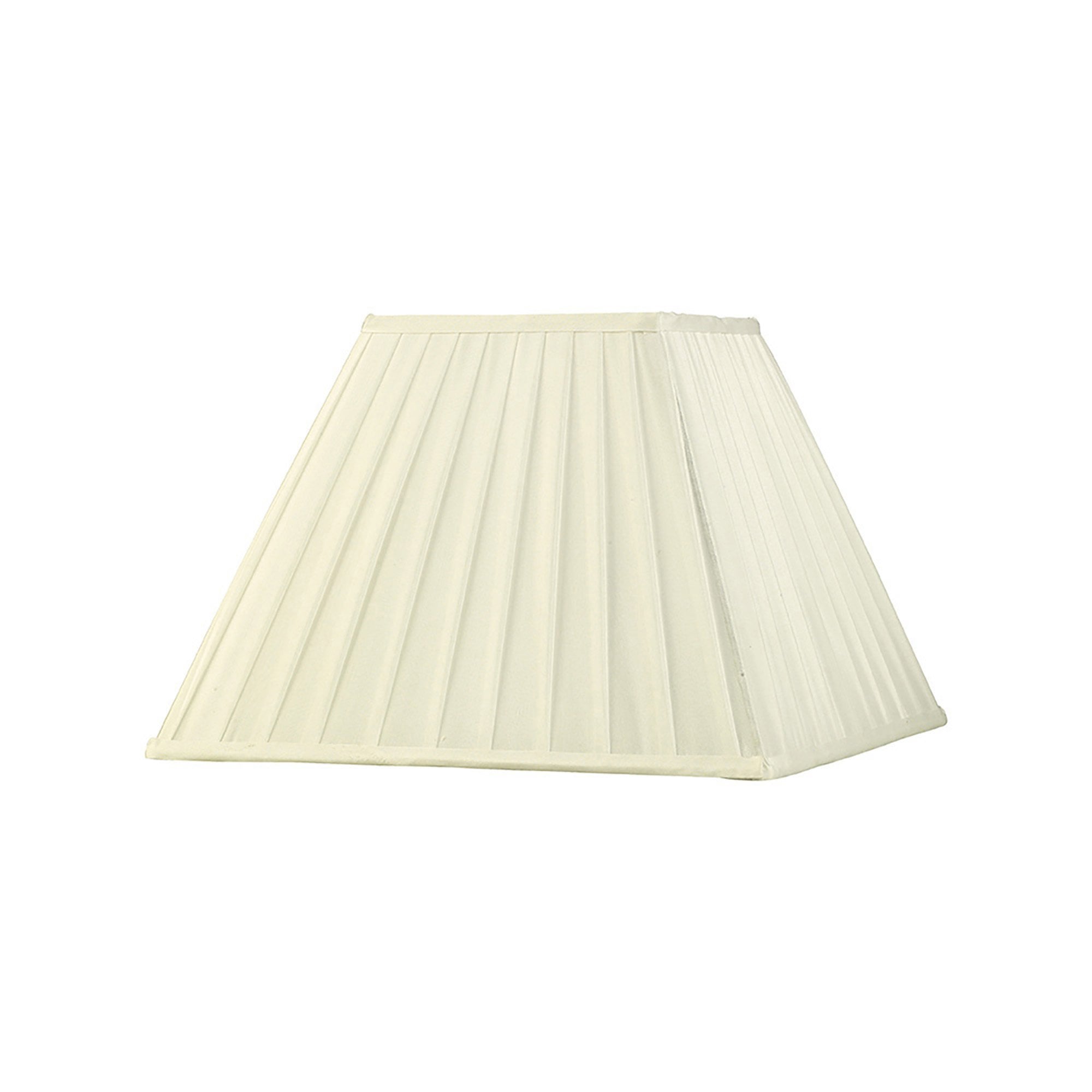 Diyas ILS20229 Leela Square Pleated Fabric Shade - Ivory 17.5/35cm - Shade Only