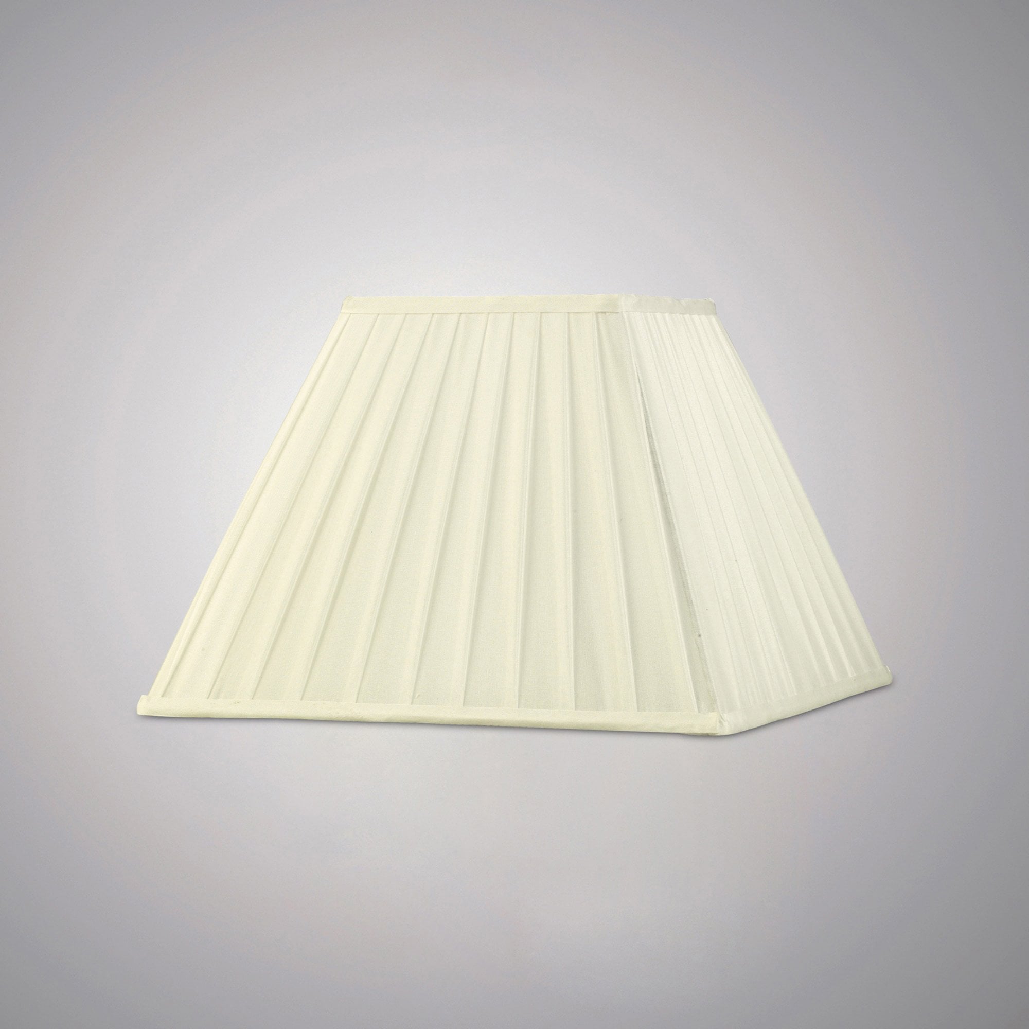 Diyas ILS20229 Leela Square Pleated Fabric Shade - Ivory 17.5/35cm - Shade Only