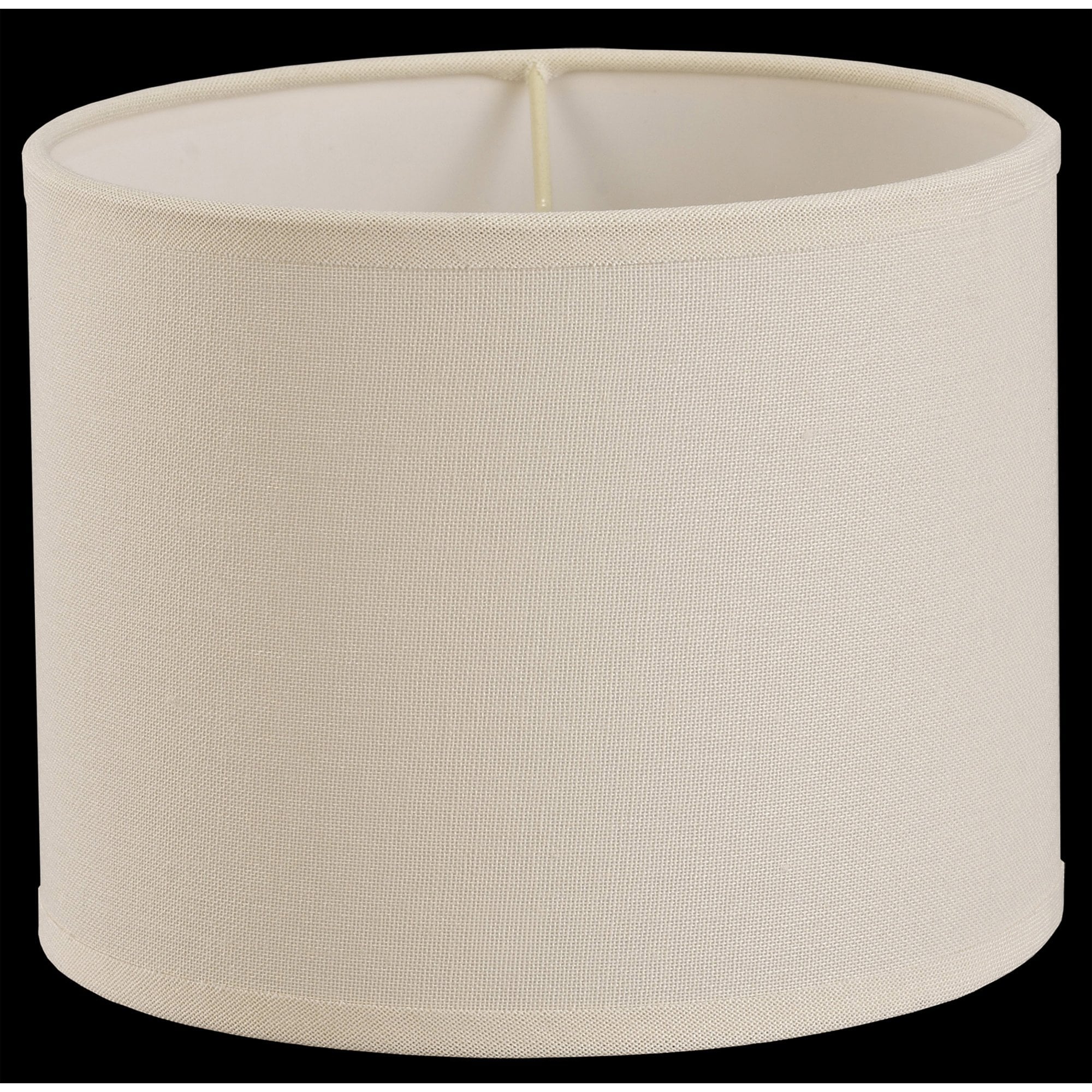 Diyas ILS20291 Victoria Round Fabric Shade - Ivory Cream 20cm - Shade Only
