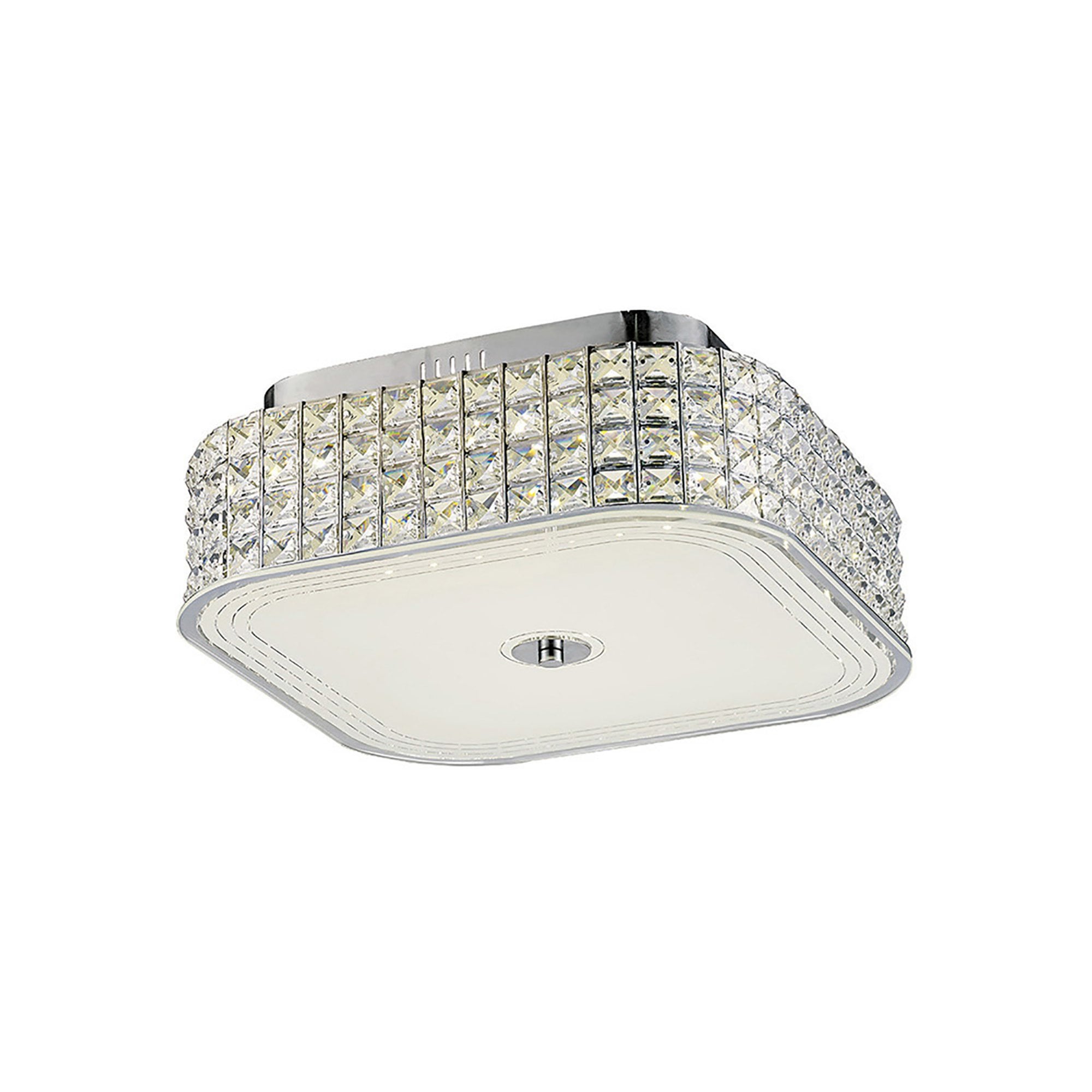 Diyas IL80023 Hawthorne Square Ceiling 30W 1450lm LED 4000K Polished Chrome/Crystal