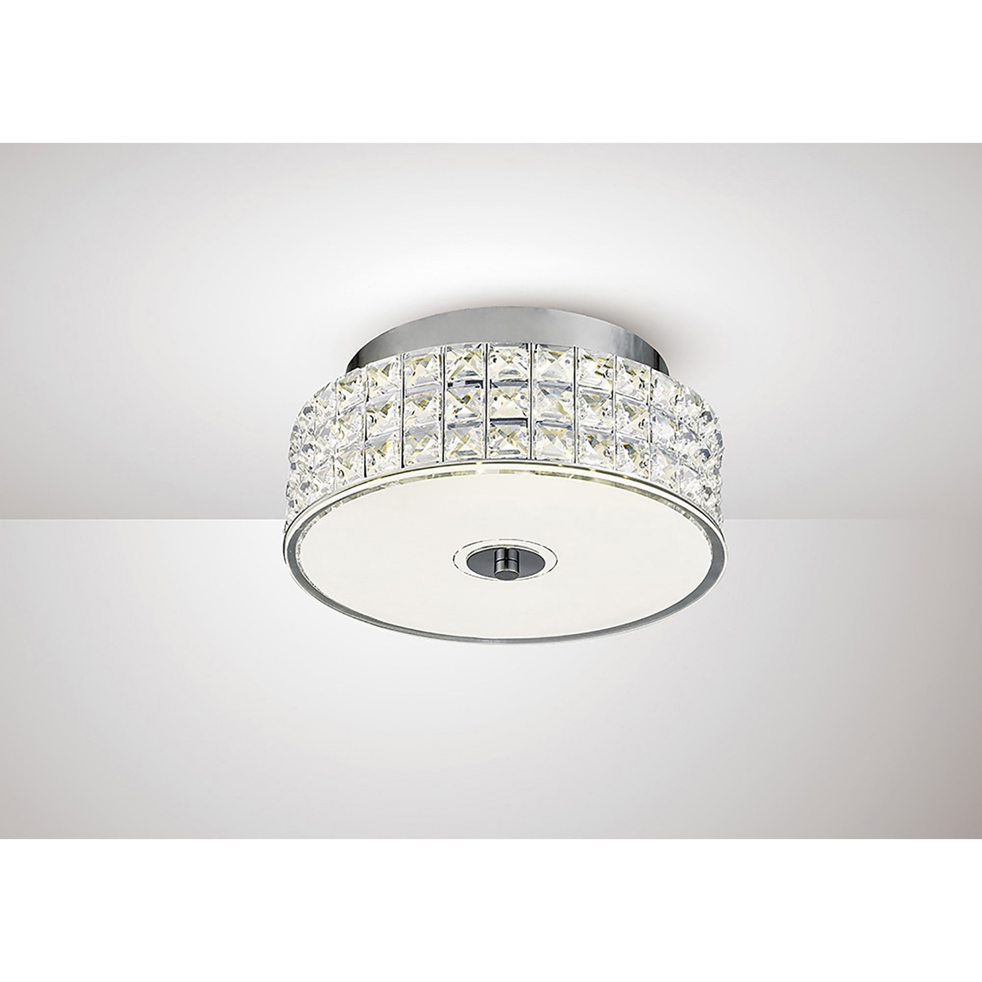 Diyas IL80020 Hawthorne Round Ceiling 18W 1050lm LED 4000K Polished Chrome/Crystal