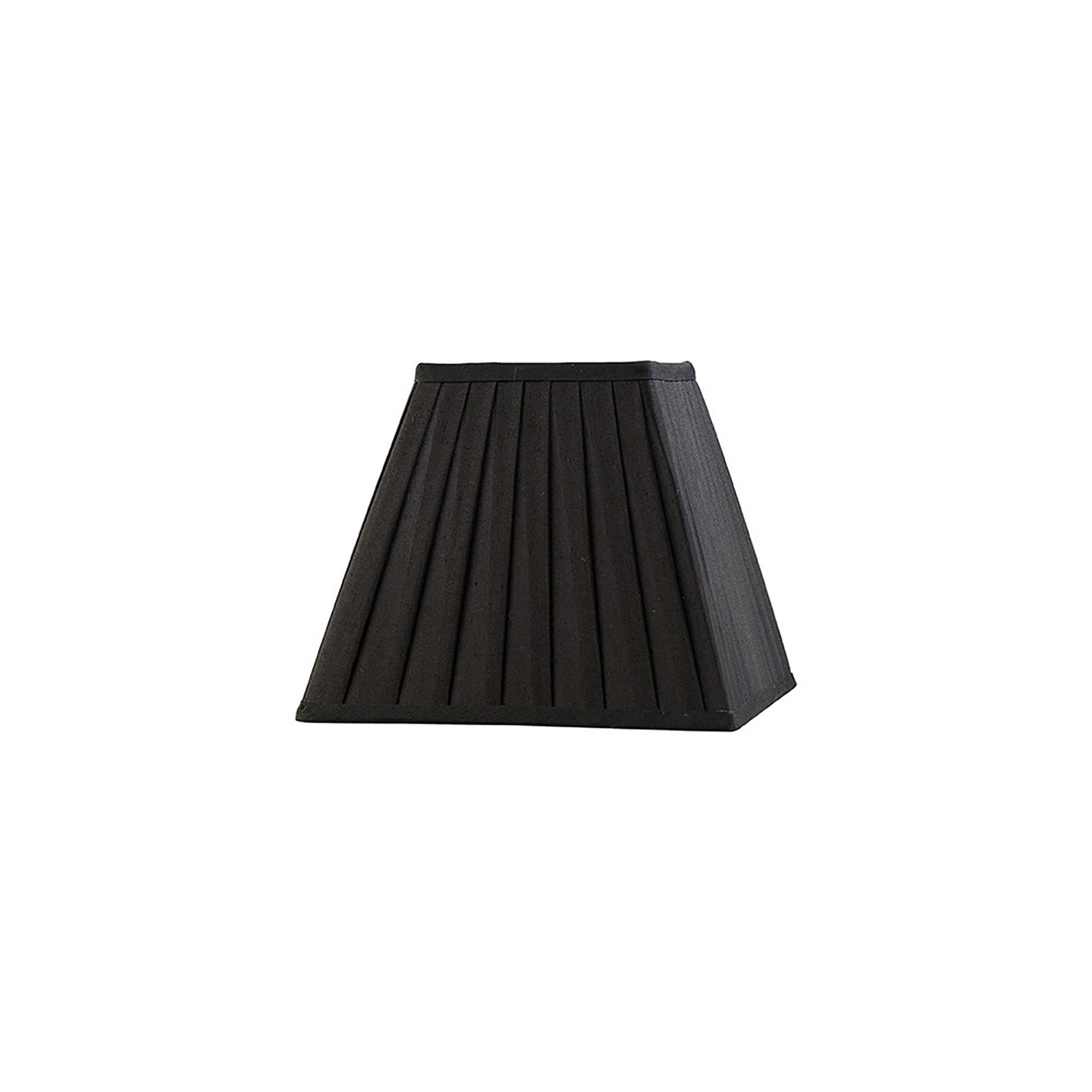 Diyas ILS20221 Leela Square Pleated Fabric Shade - Black 10/20cm - Shade Only