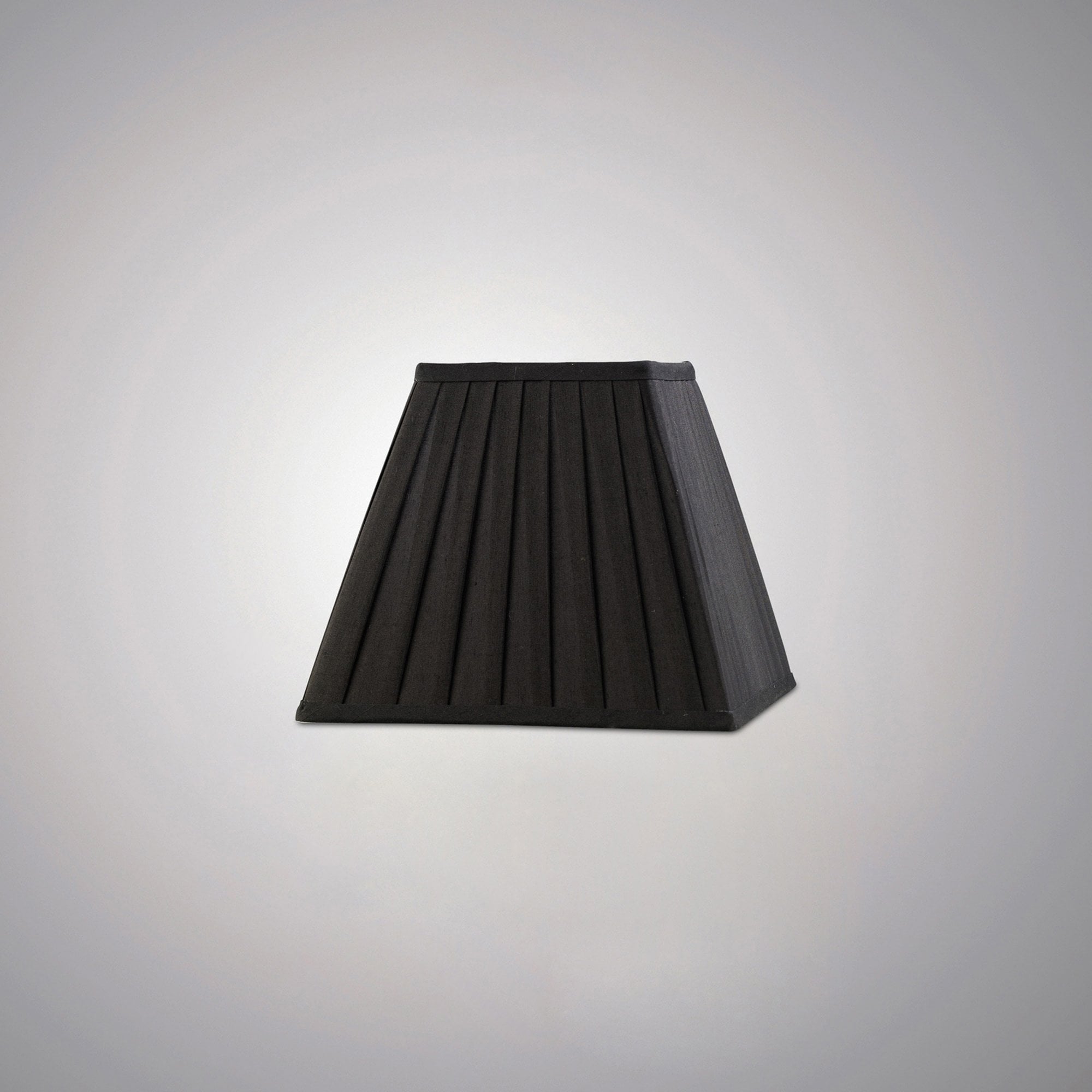 Diyas ILS20221 Leela Square Pleated Fabric Shade - Black 10/20cm - Shade Only