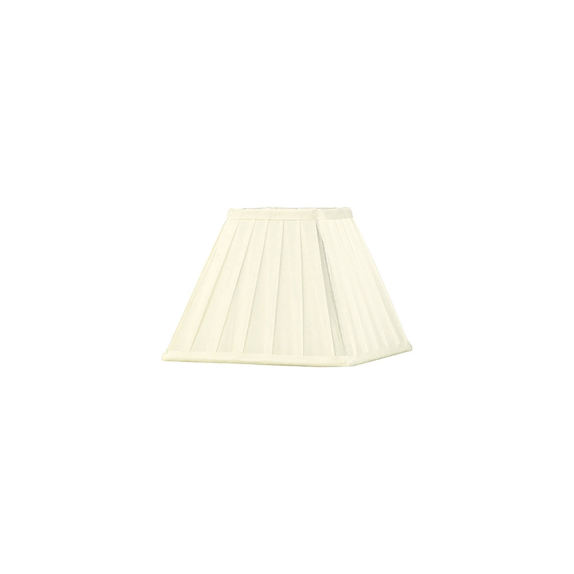 Diyas ILS20226 Leela Square Pleated Fabric Shade - Ivory 10/20cm - Shade Only