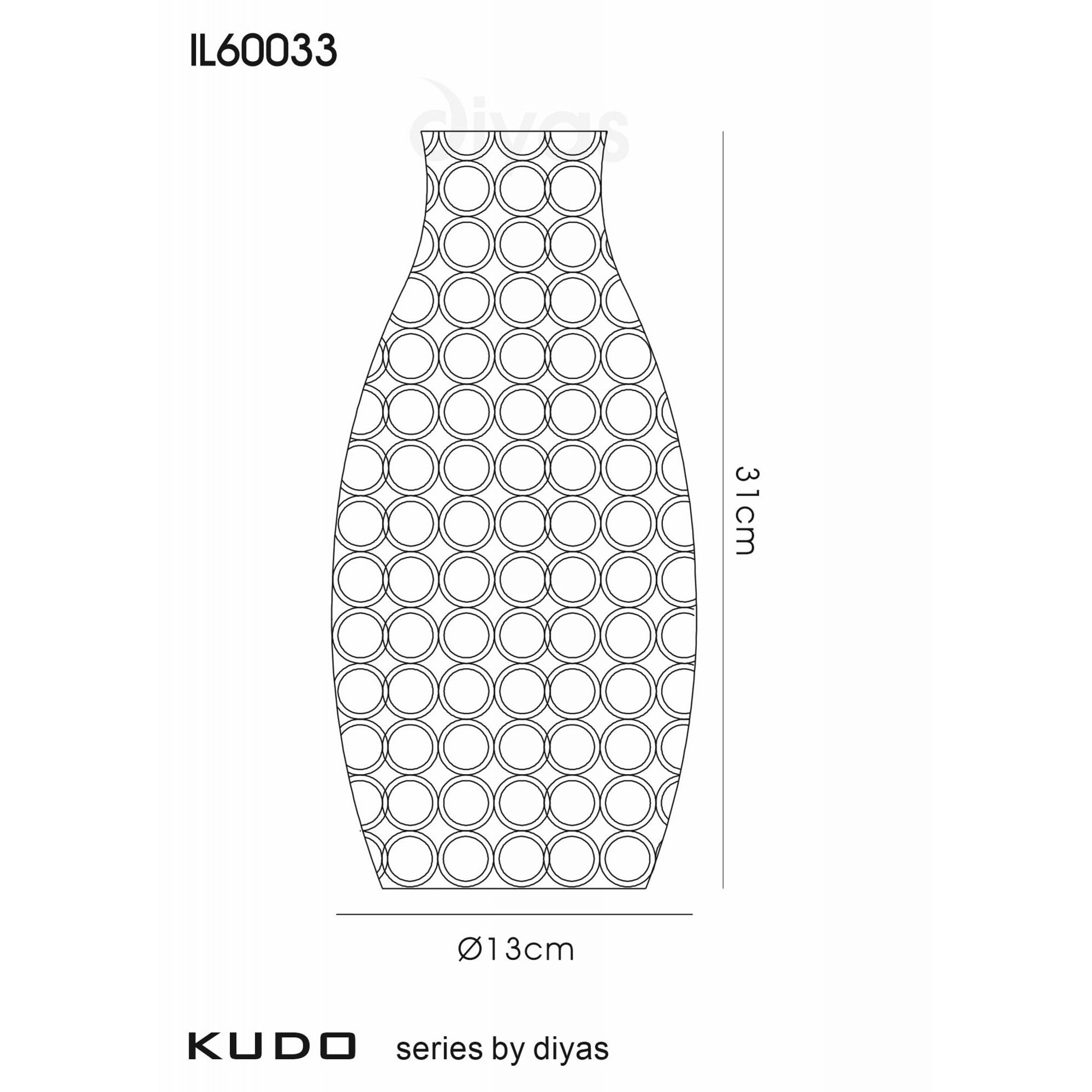 Diyas IL60033 Kudo Crystal Drum Shade - Antique Brass/Crystal - 13cm - Shade Only