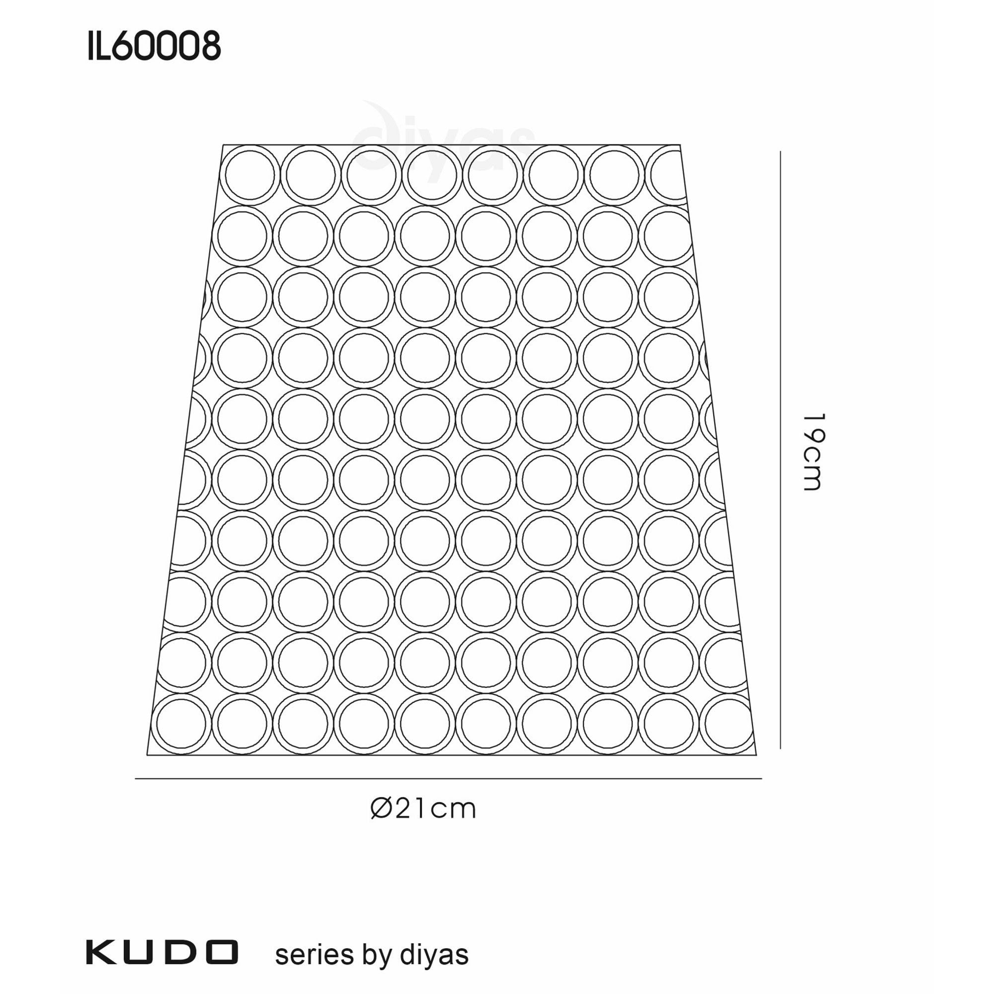 Diyas IL60008 Kudo Crystal Lamp Shade - Polished Chrome/Crystal - 21cm - Shade Only