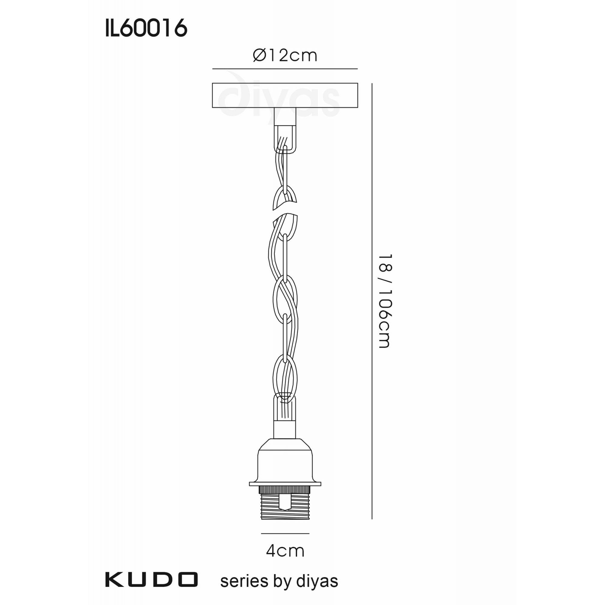 Diyas IL60016 Kudo Electrical Suspension Kit 1 Light Antique Brass