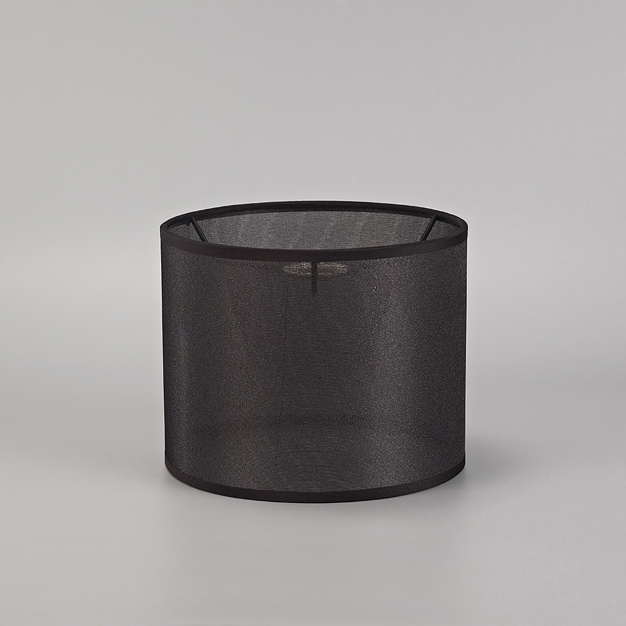 Diyas ILS20287 Curino Round Shade - Small Sheer Weave Fabric Black 20cm - Shade Only