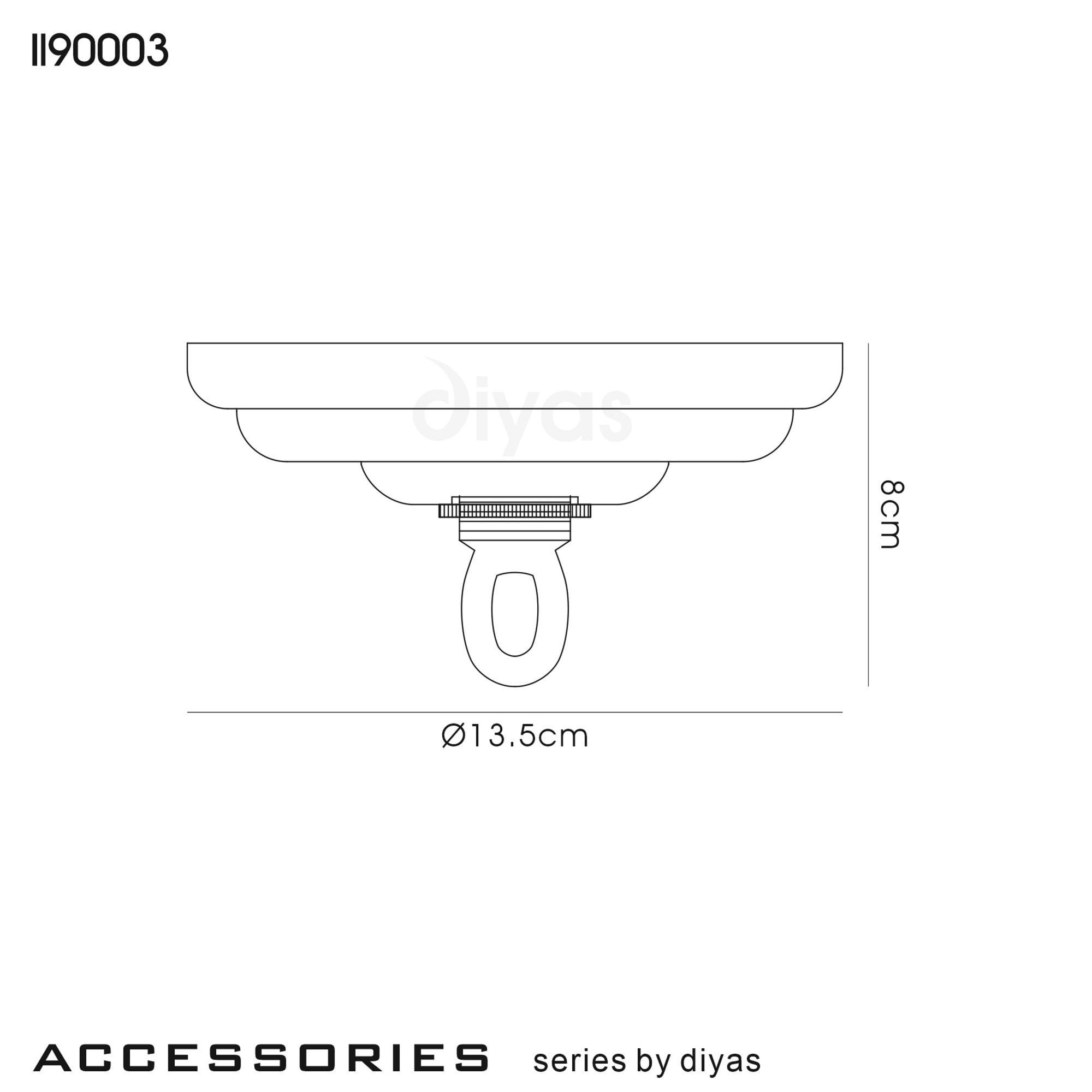 Diyas IL90003 Ceiling Plate And Bracket Black Chrome
