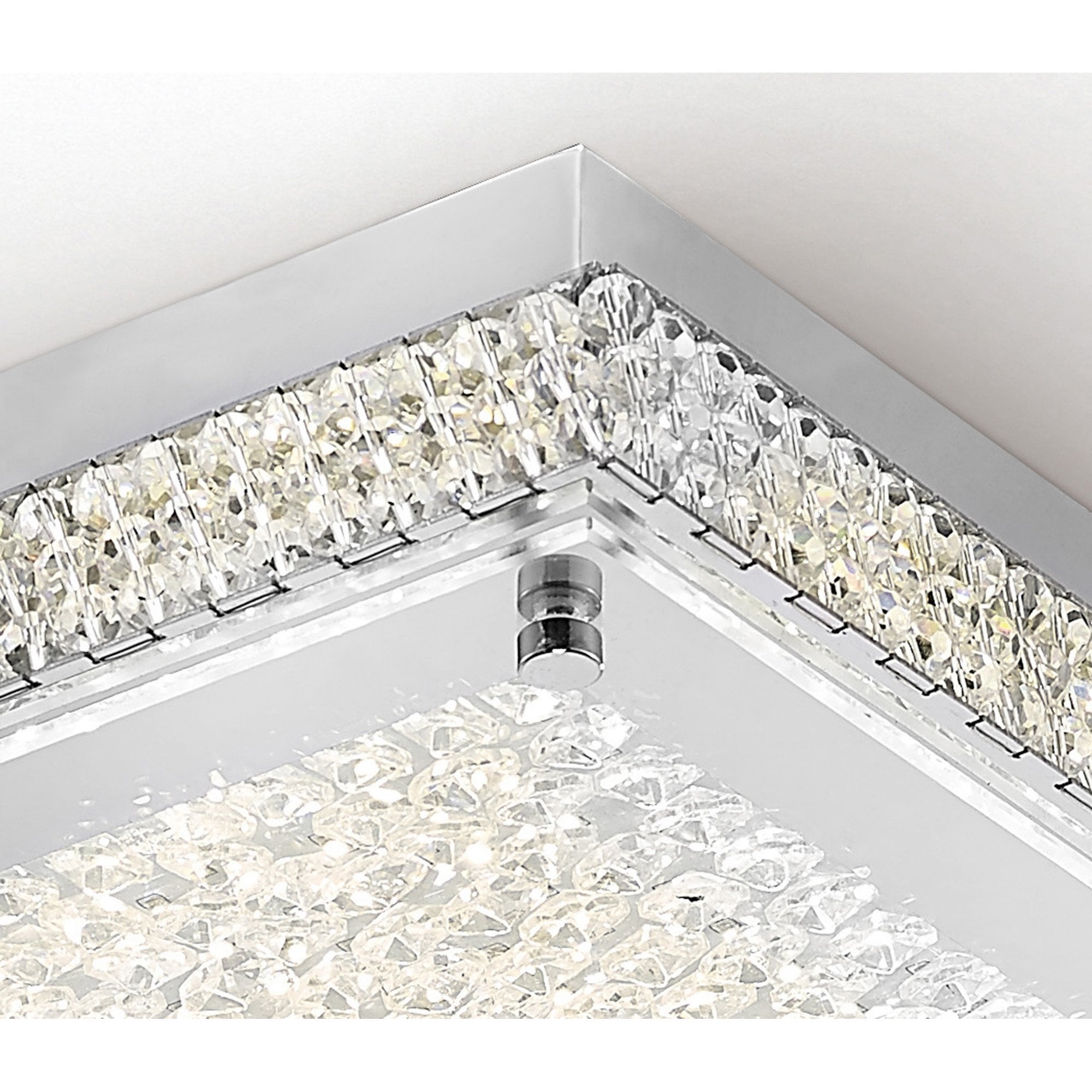 Diyas IL80071 Amelia Ceiling 18W 1800lm LED 4000K Stainless Steel/Crystal