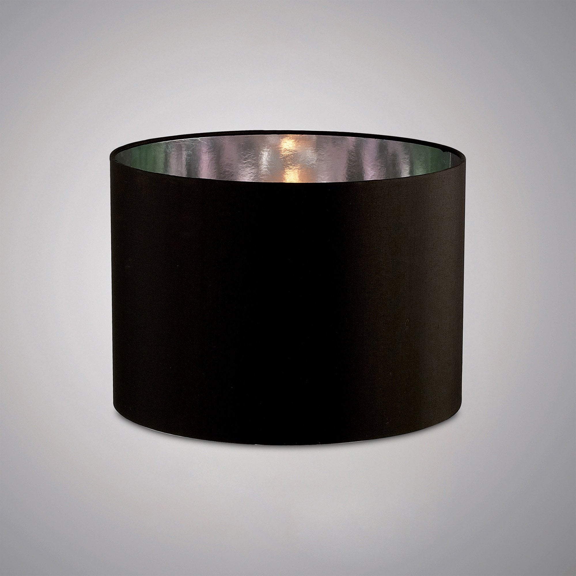 Diyas ILS20282 Duo Round Shade - Medium Black/Chrome 35cm - Shade Only