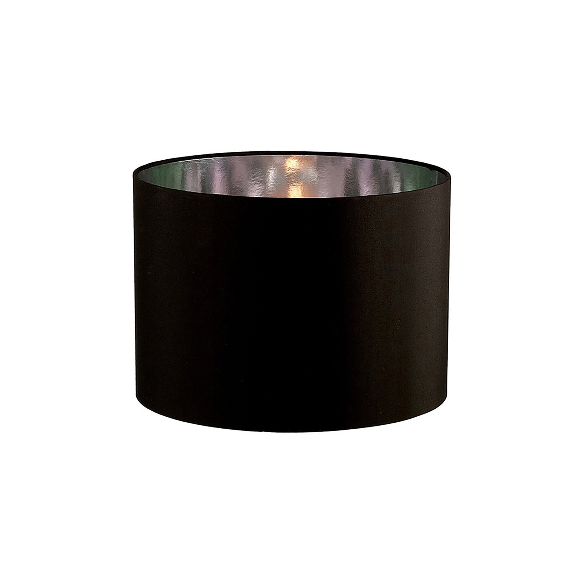 Diyas ILS20281 Duo Round Shade - Small Black/Chrome 30cm - Shade Only