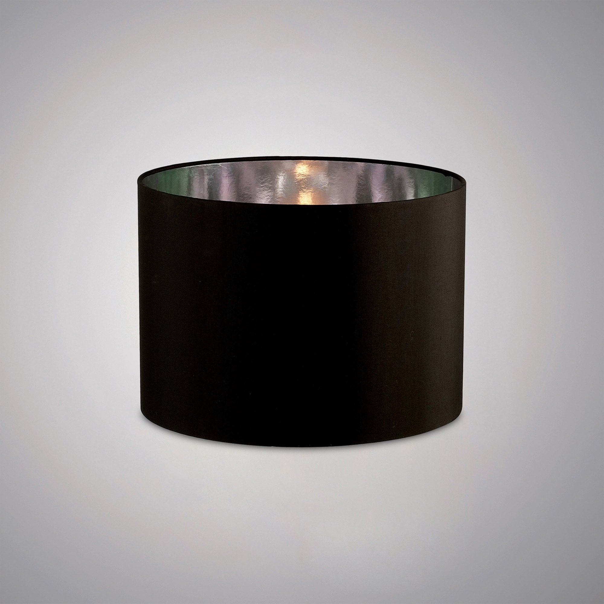 Diyas ILS20281 Duo Round Shade - Small Black/Chrome 30cm - Shade Only