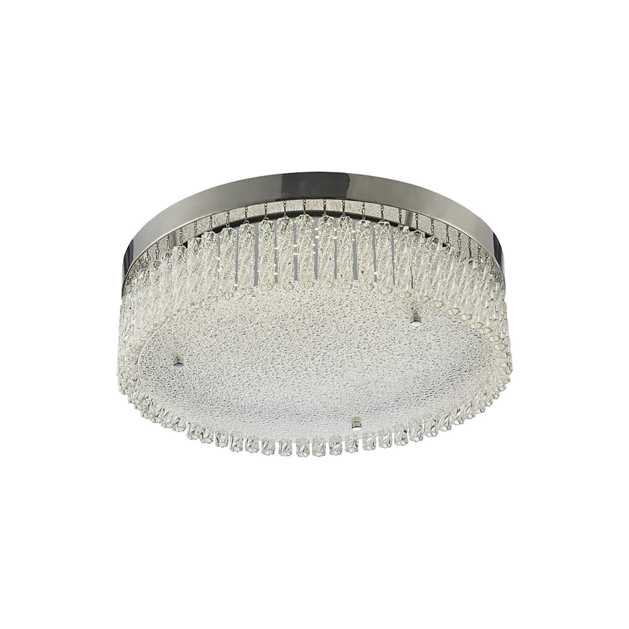Diyas IL80055 Aiden Large Round Ceiling 21W 1900lm LED 4200K Polished Chrome/Crystal