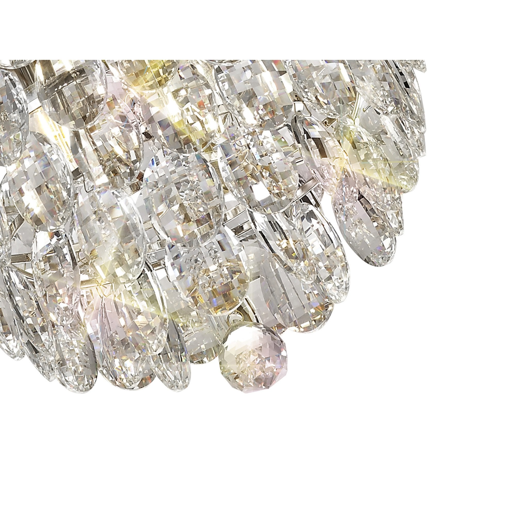 Diyas Coniston Pendant 3 Light E14 - Polished Chrome/Crystal