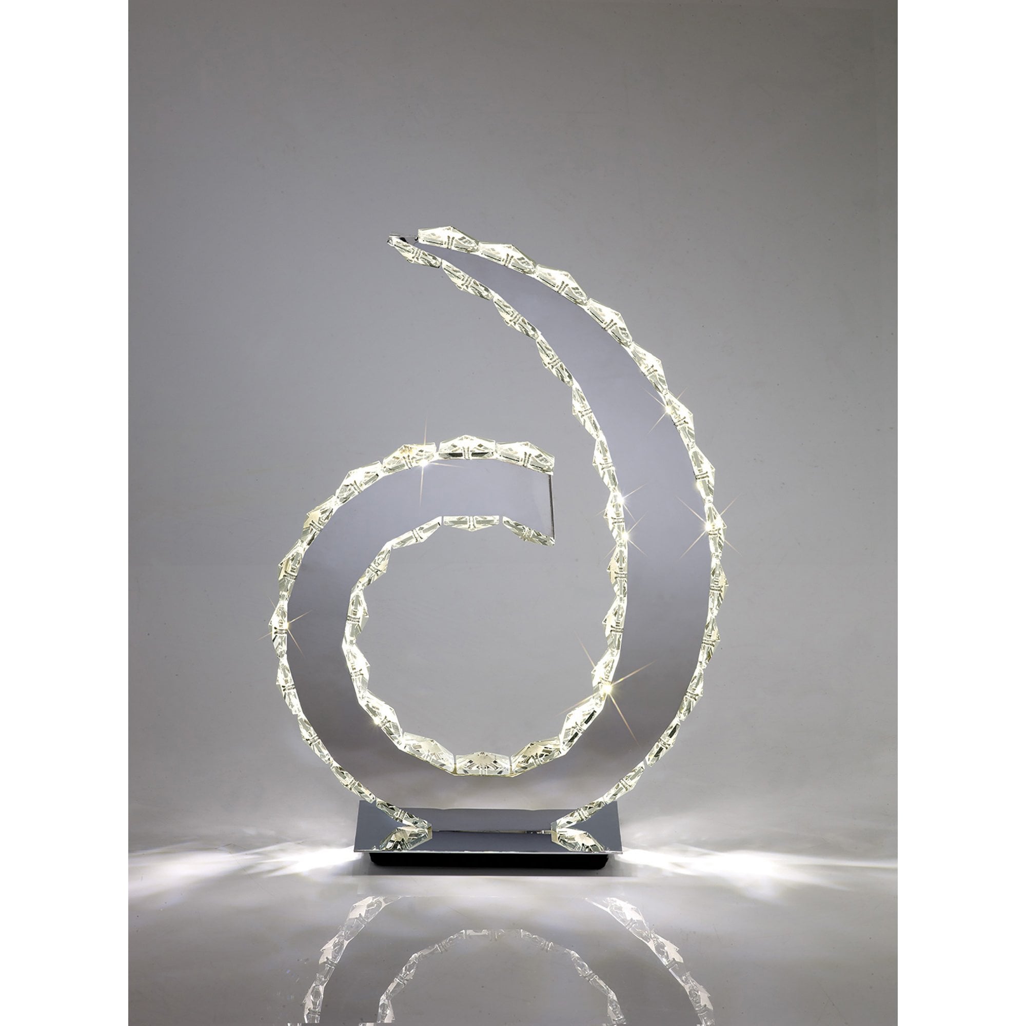 Diyas IL80000 Galaxy Table Lamp D Shape Light 18 X 0.5W LED Polished Chrome/Crystal 6000K