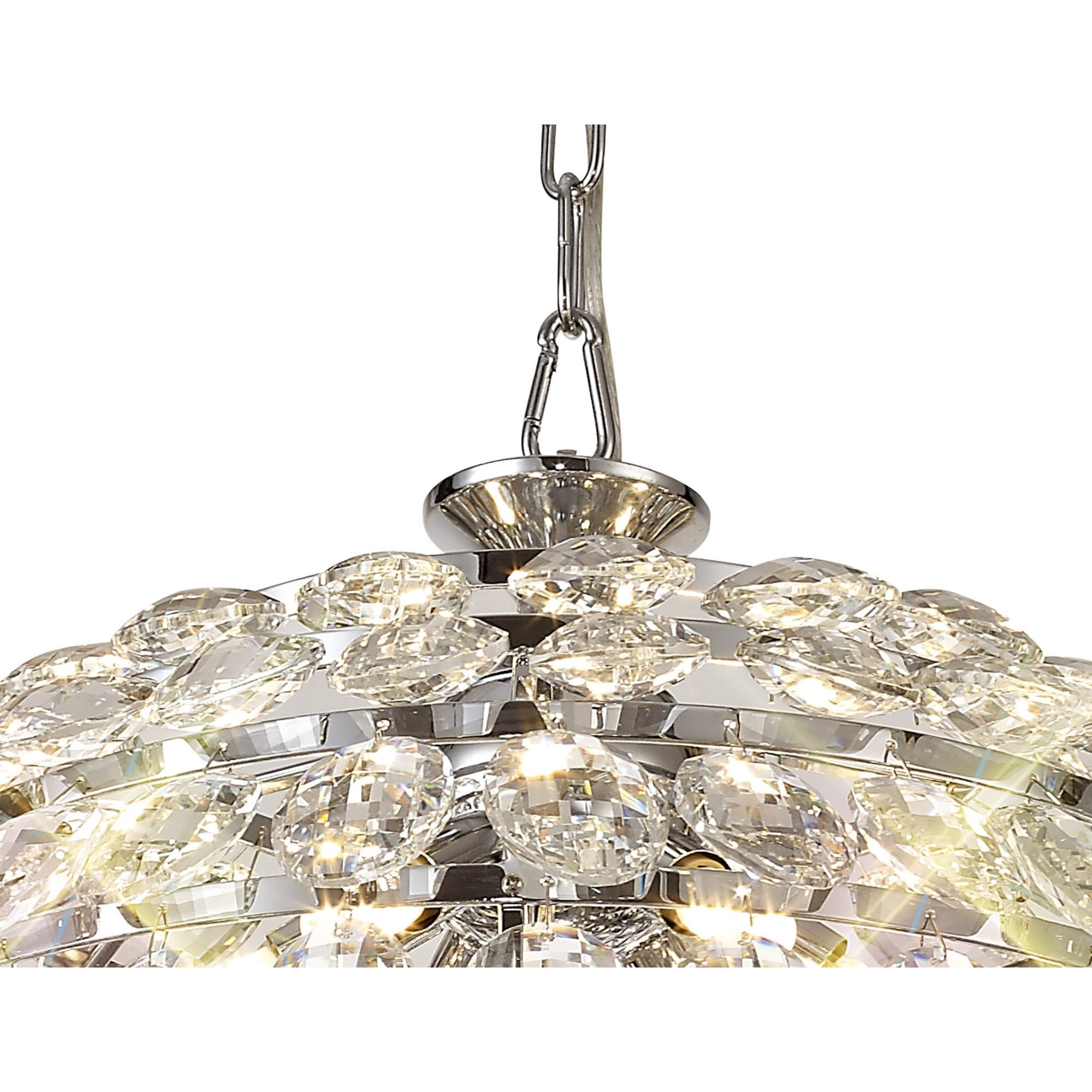 Diyas Coniston Pendant 6 Light E14 - Polished Chrome/Crystal