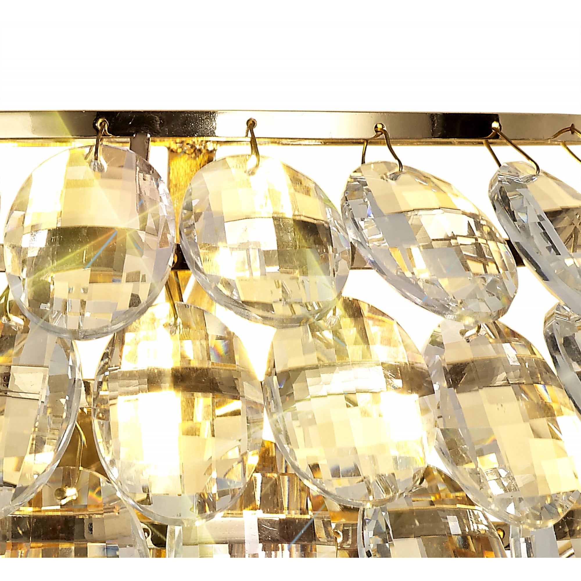 Diyas Coniston Wall Lamp Single Light E14 - French Gold/Crystal