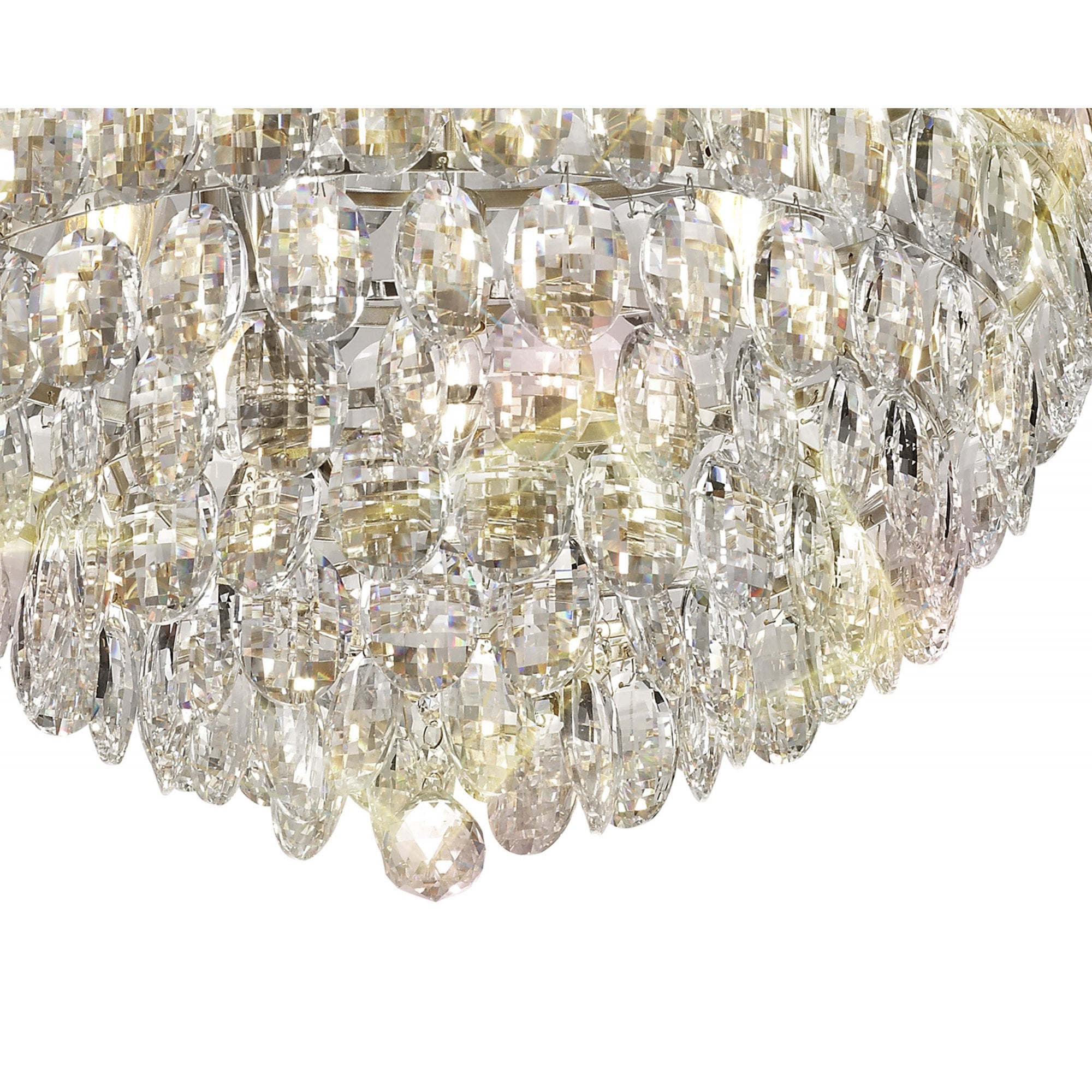 Diyas Coniston Pendant 9 Light E14 - Polished Chrome/Crystal