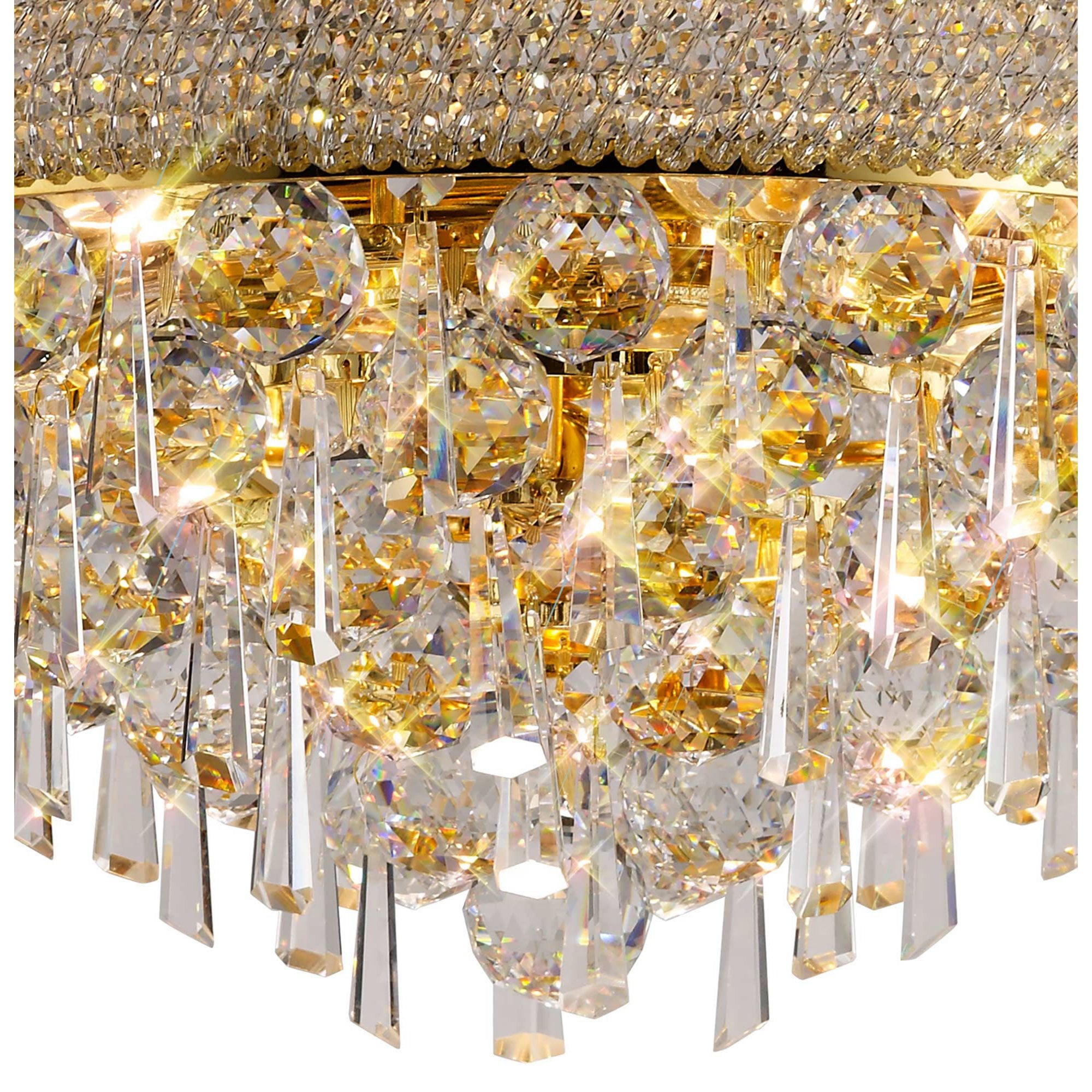 Diyas Alexandra 9 Light Pendant - French Gold & Crystal