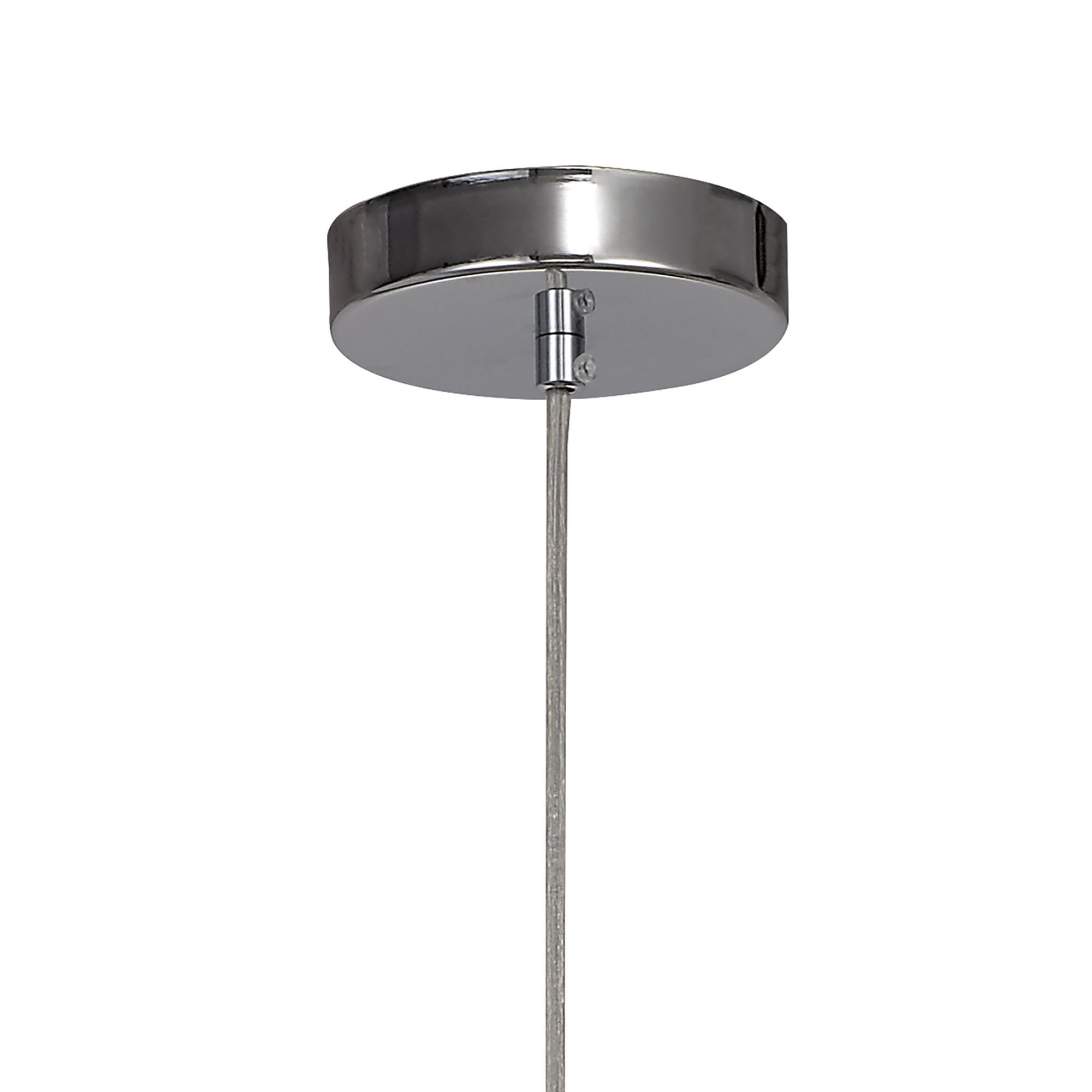 Diyas Canto Double Rectangle Pendant Single Light E27 - Polished Nickel/Acrylic