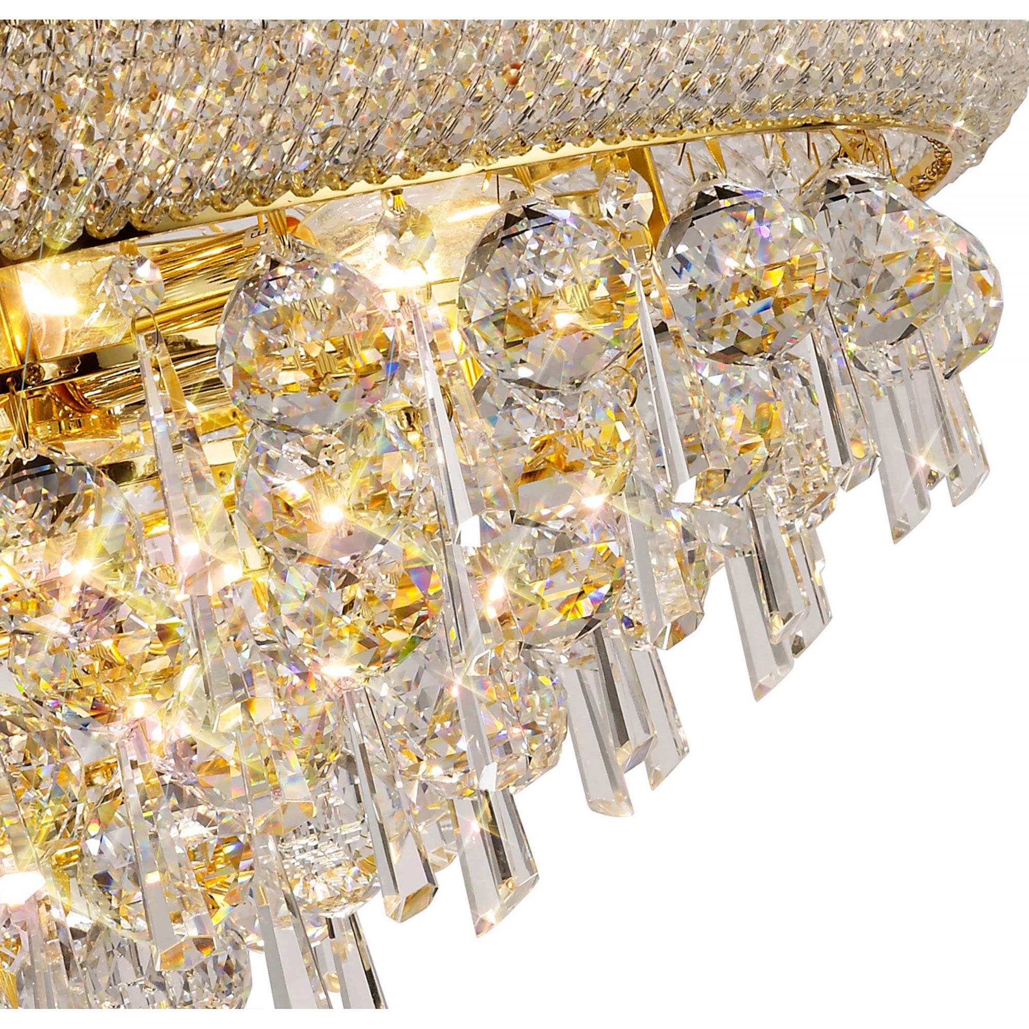 Diyas Alexandra 13 Light Pendant - French Gold & Crystal