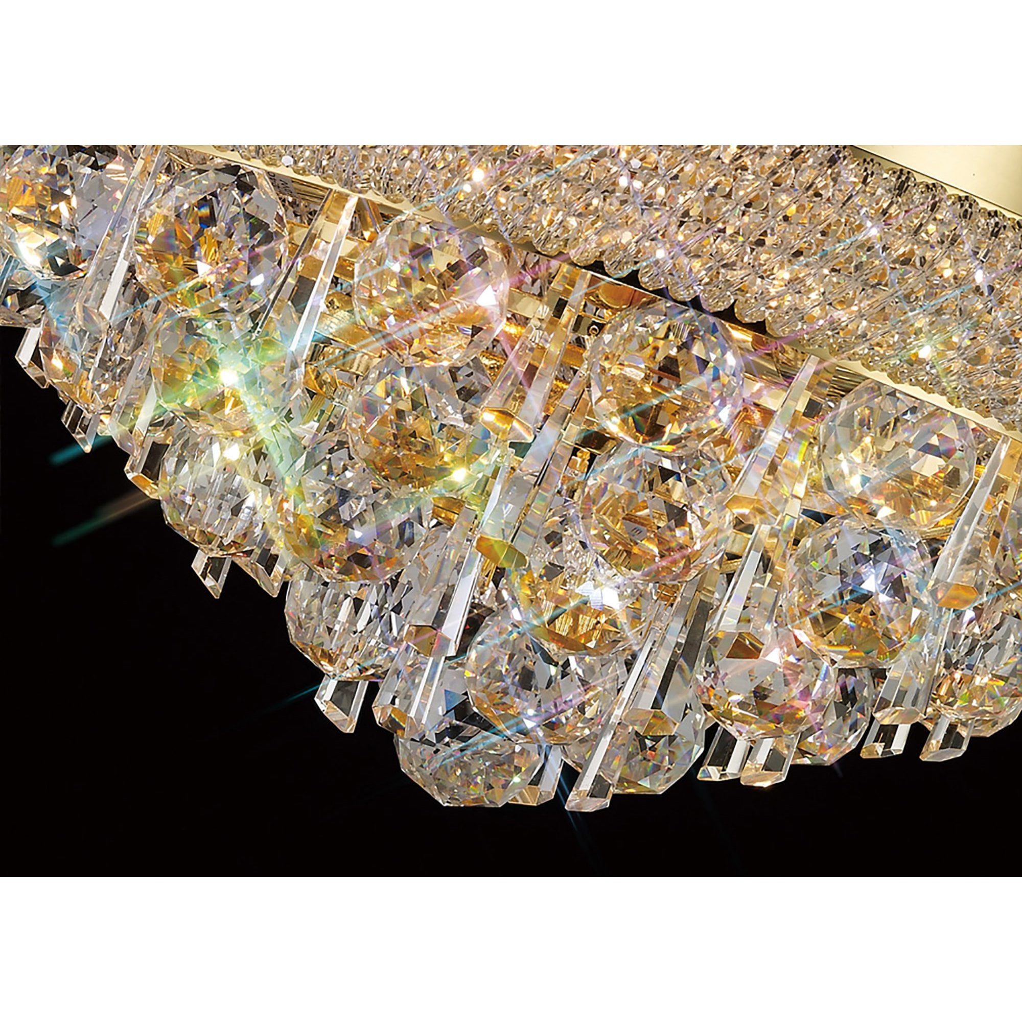 Diyas Alexandra 6 Light Ceiling Light - French Gold & Crystal
