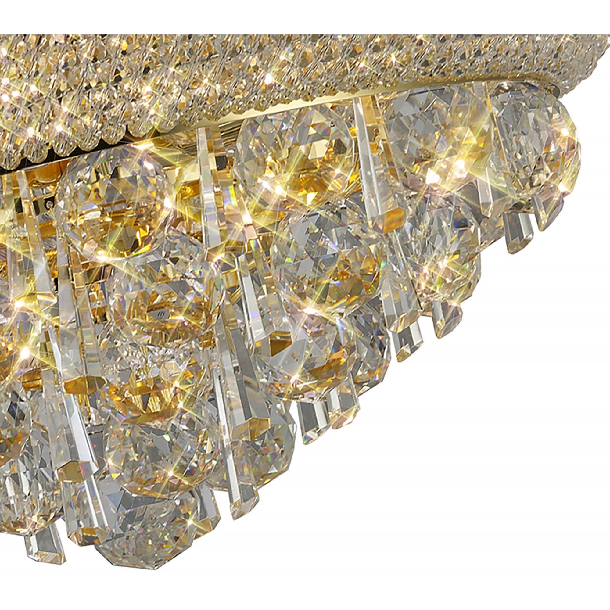 Diyas Alexandra 6 Light Ceiling Light - French Gold & Crystal