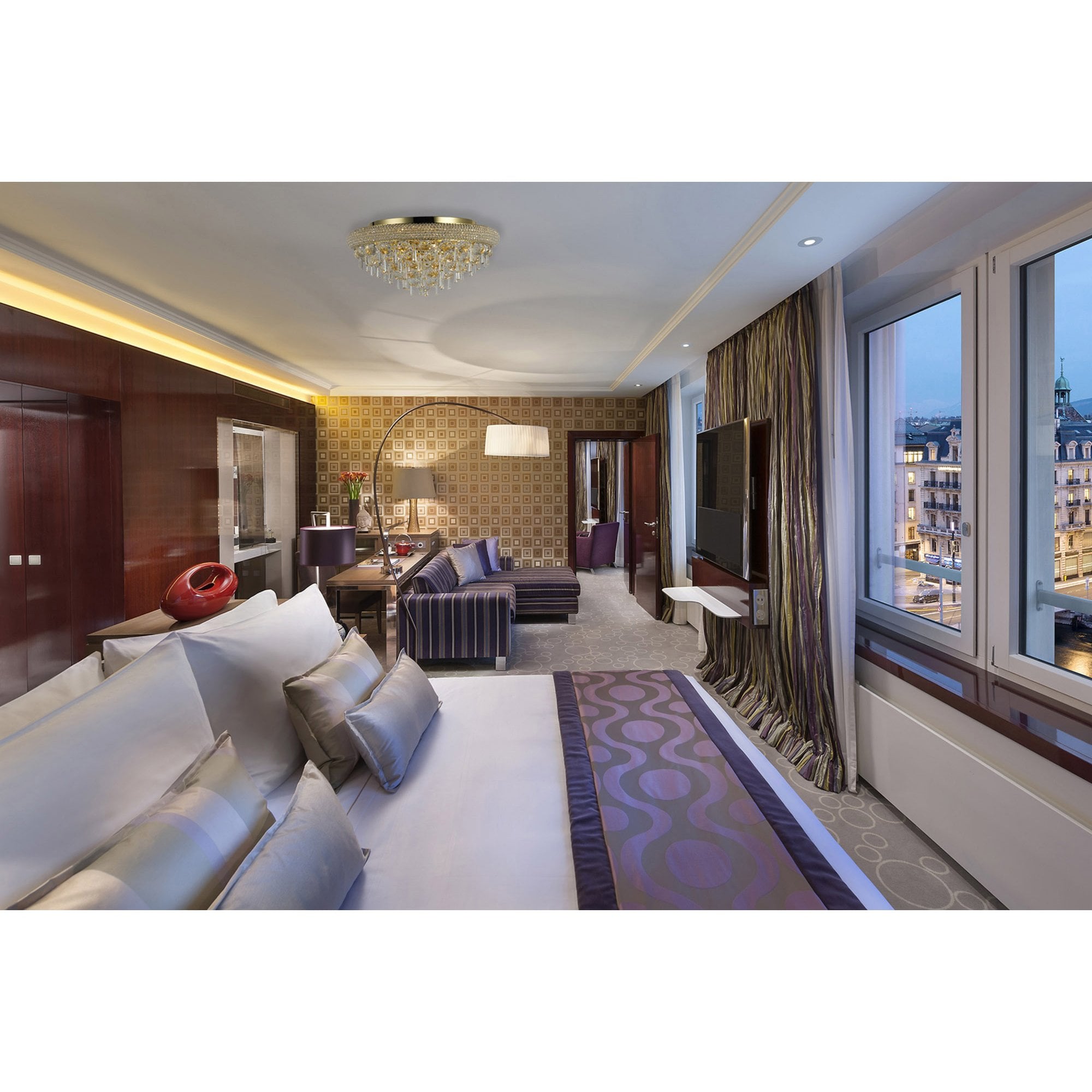 Diyas Alexandra 7 Light Ceiling Light - French Gold & Crystal